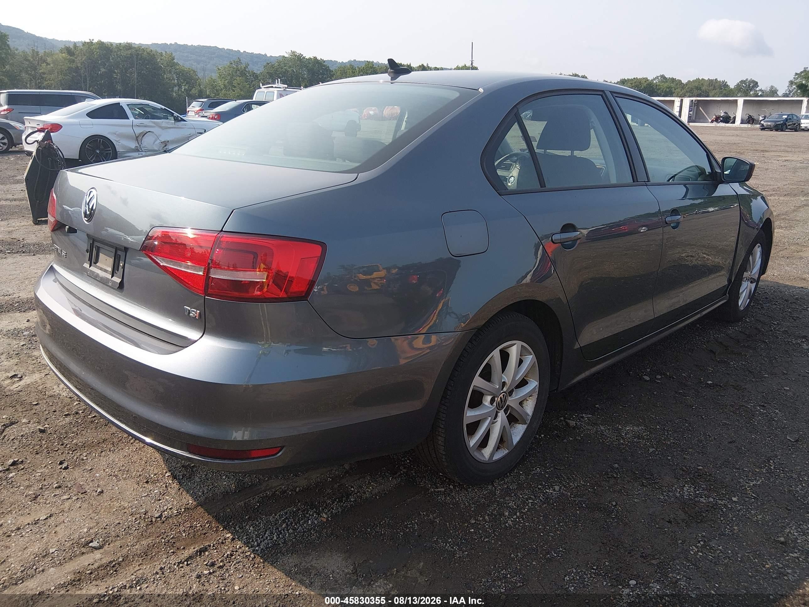2015 Volkswagen Jetta 1.8t Se Gray vin: 3VWD17AJ0FM421749