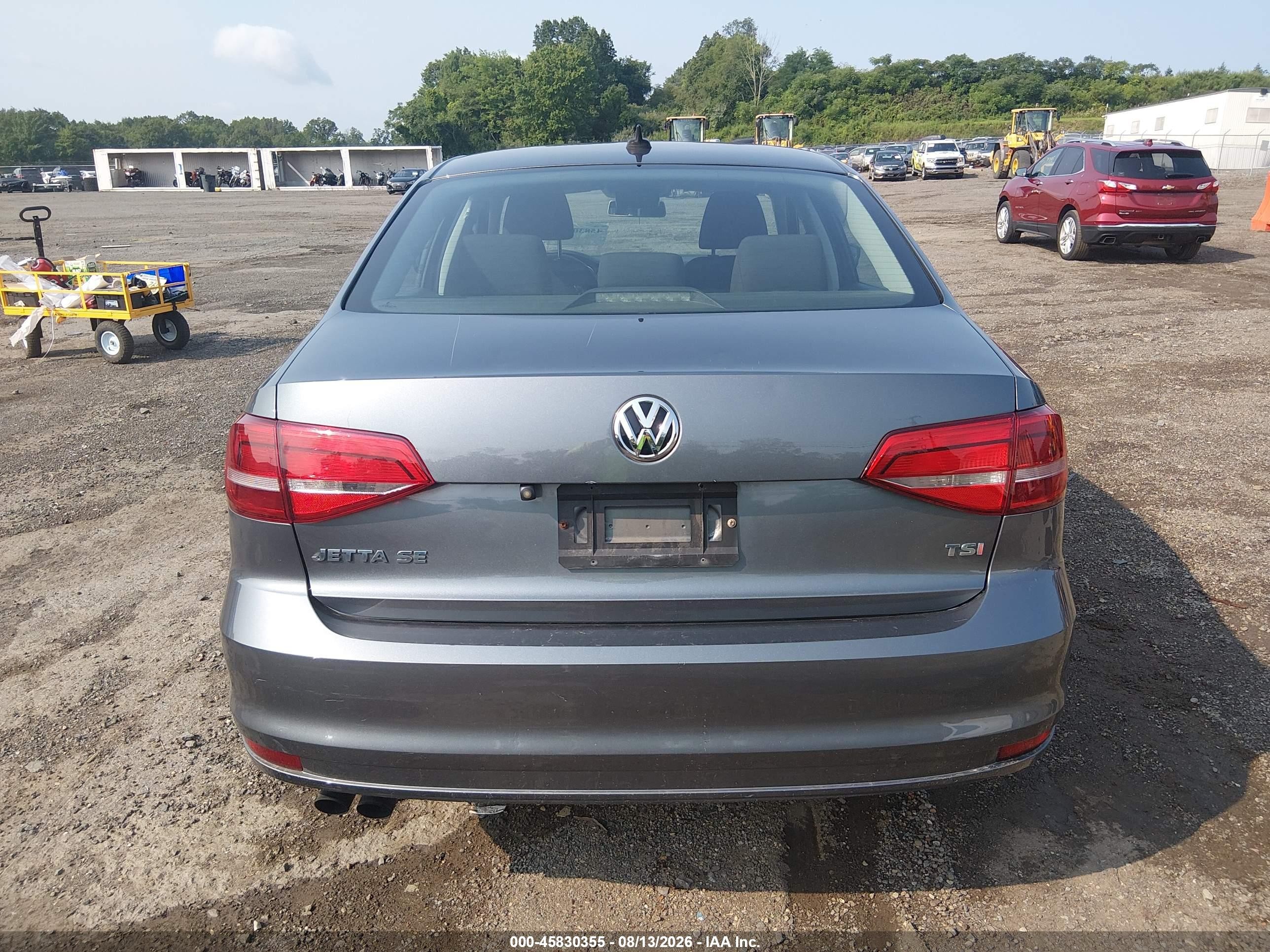 2015 Volkswagen Jetta 1.8t Se Gray vin: 3VWD17AJ0FM421749