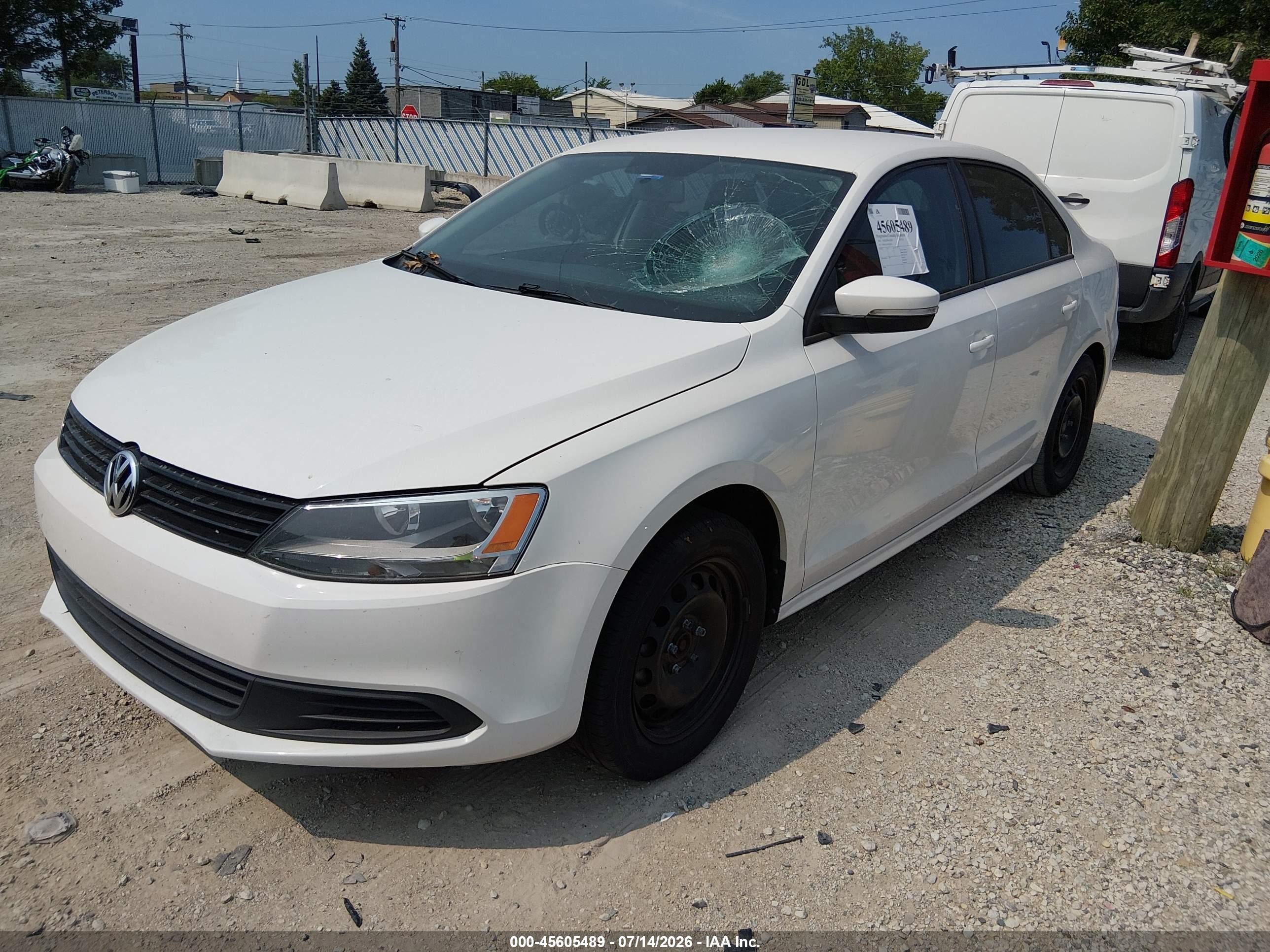 2014 Volkswagen Jetta 1.8t Se White vin: 3VWD17AJ1EM226211