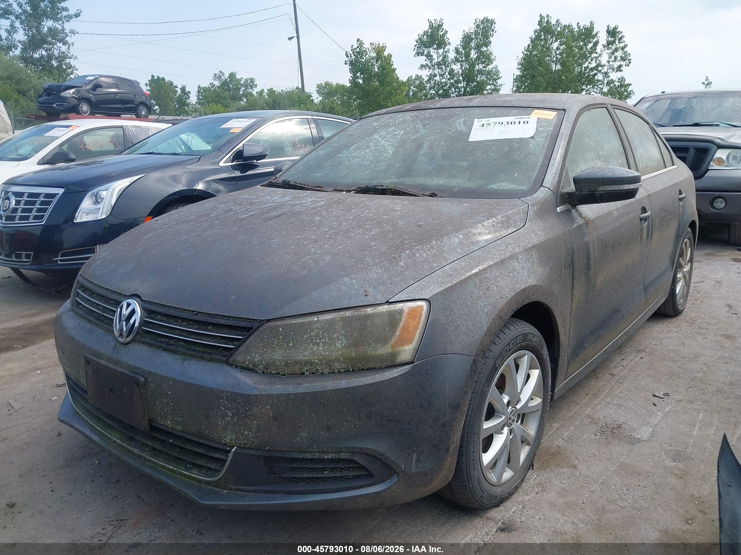 2014 Volkswagen Jetta 1.8t Se Gray vin: 3VWD17AJ1EM233434