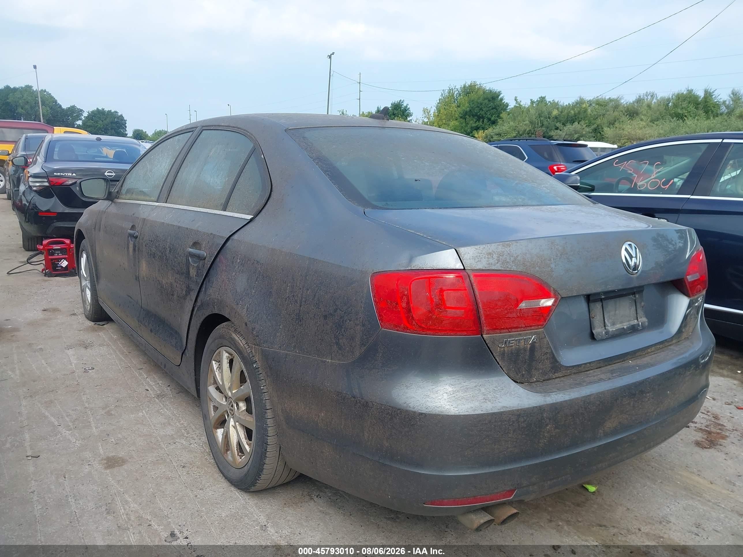 2014 Volkswagen Jetta 1.8t Se Gray vin: 3VWD17AJ1EM233434