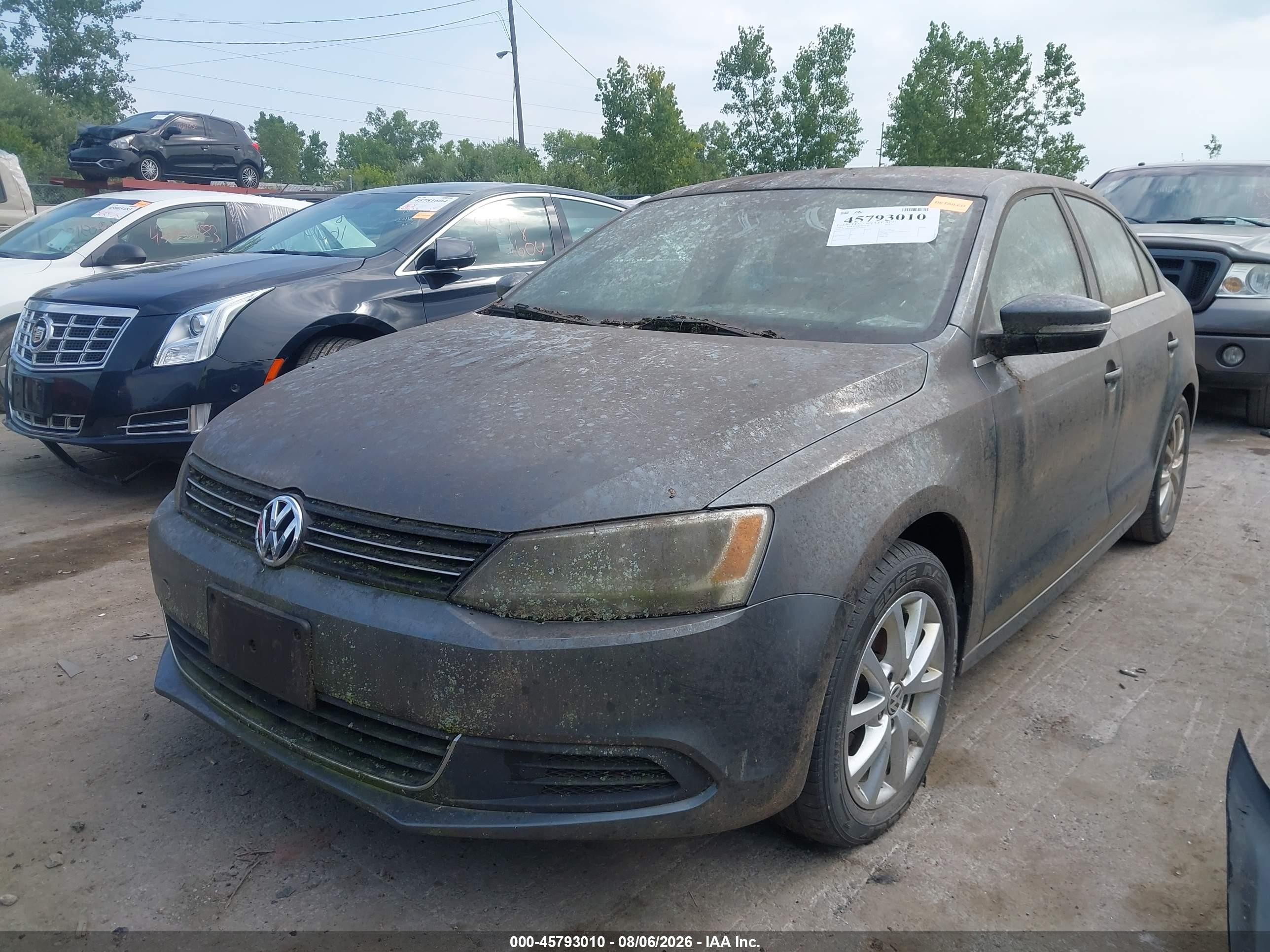 2014 Volkswagen Jetta 1.8t Se Gray vin: 3VWD17AJ1EM233434