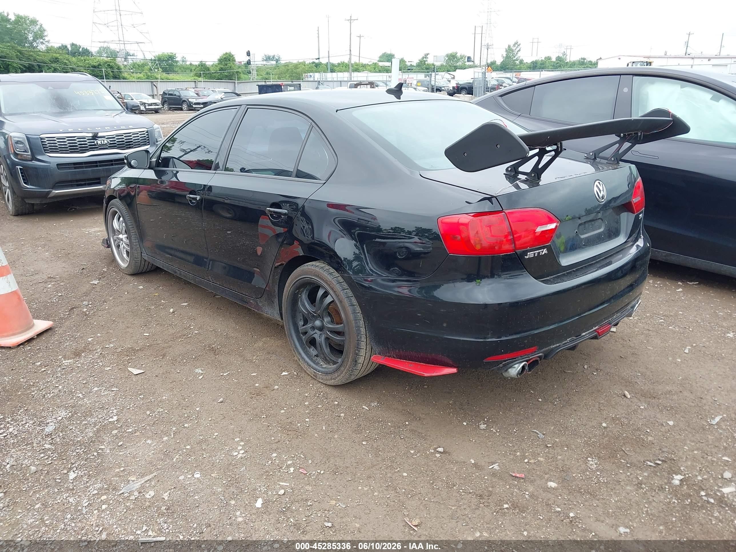 2014 Volkswagen Jetta 1.8t Se Black vin: 3VWD17AJ1EM265784