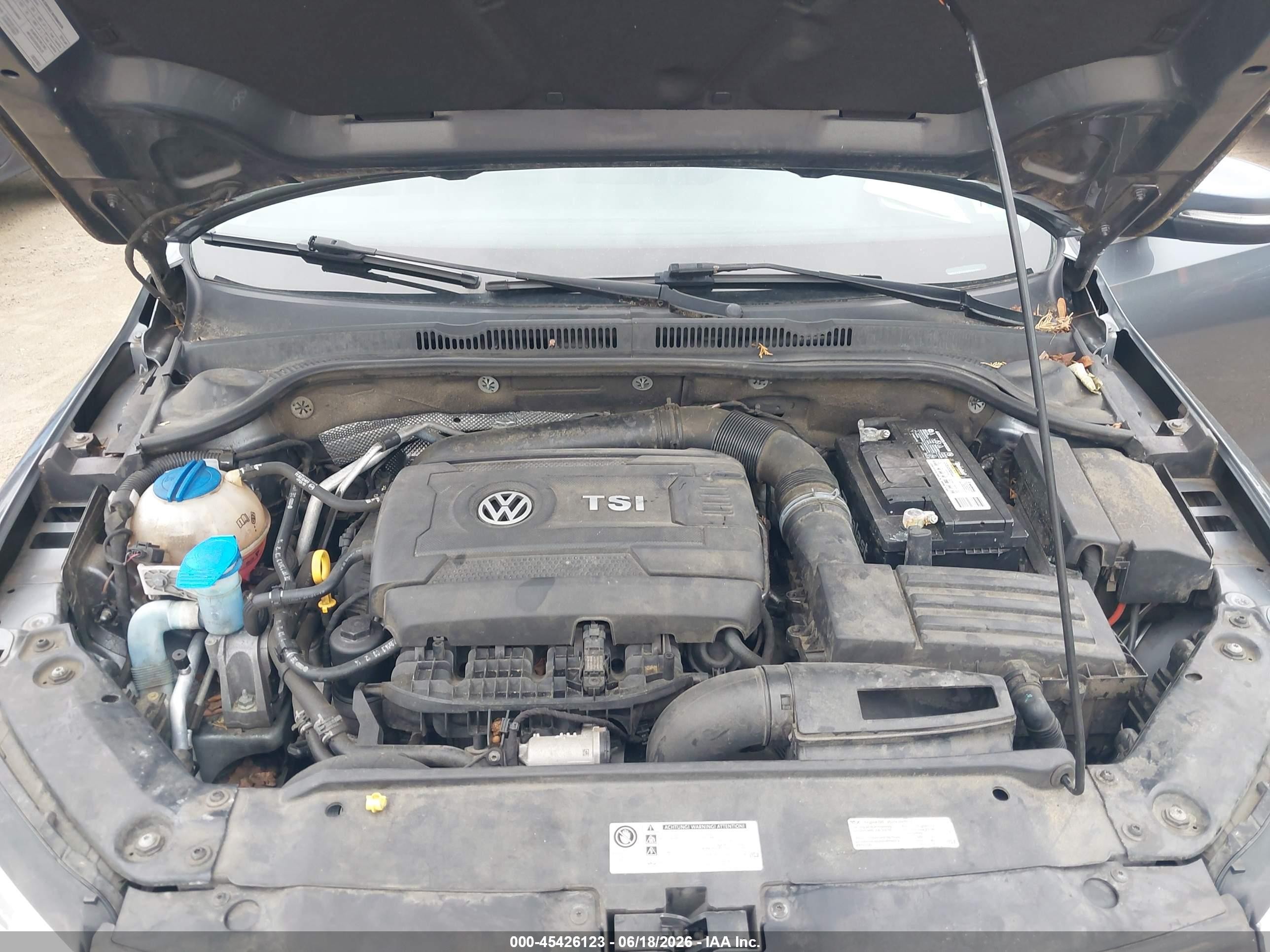 2014 Volkswagen Jetta 1.8t Se Gray vin: 3VWD17AJ1EM334733
