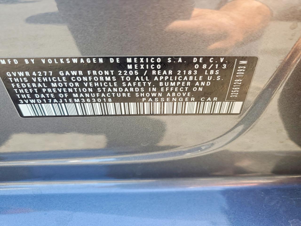 2014 Volkswagen Jetta Se Gray vin: 3VWD17AJ1EM363018