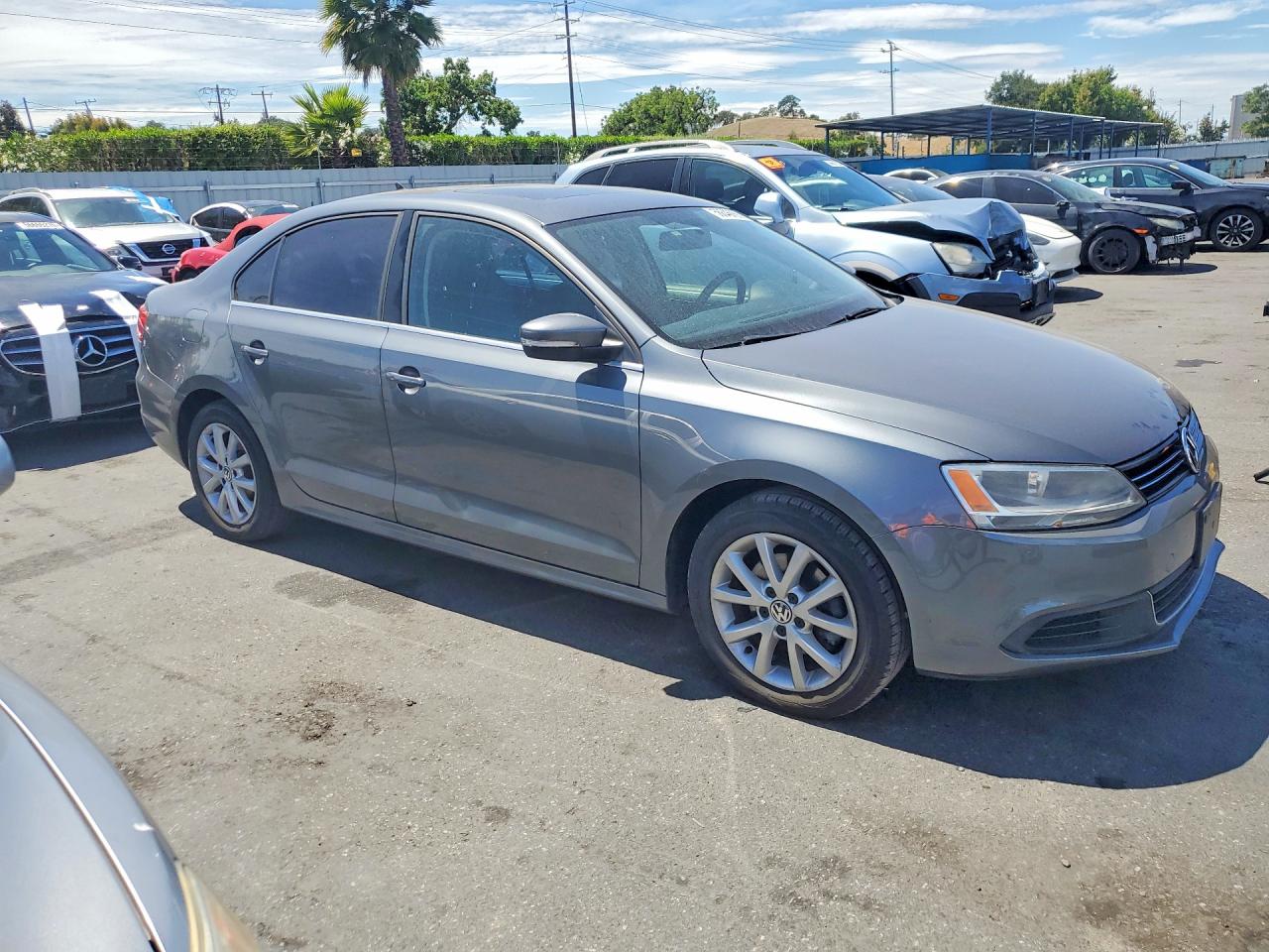 2014 Volkswagen Jetta Se Gray vin: 3VWD17AJ1EM363018