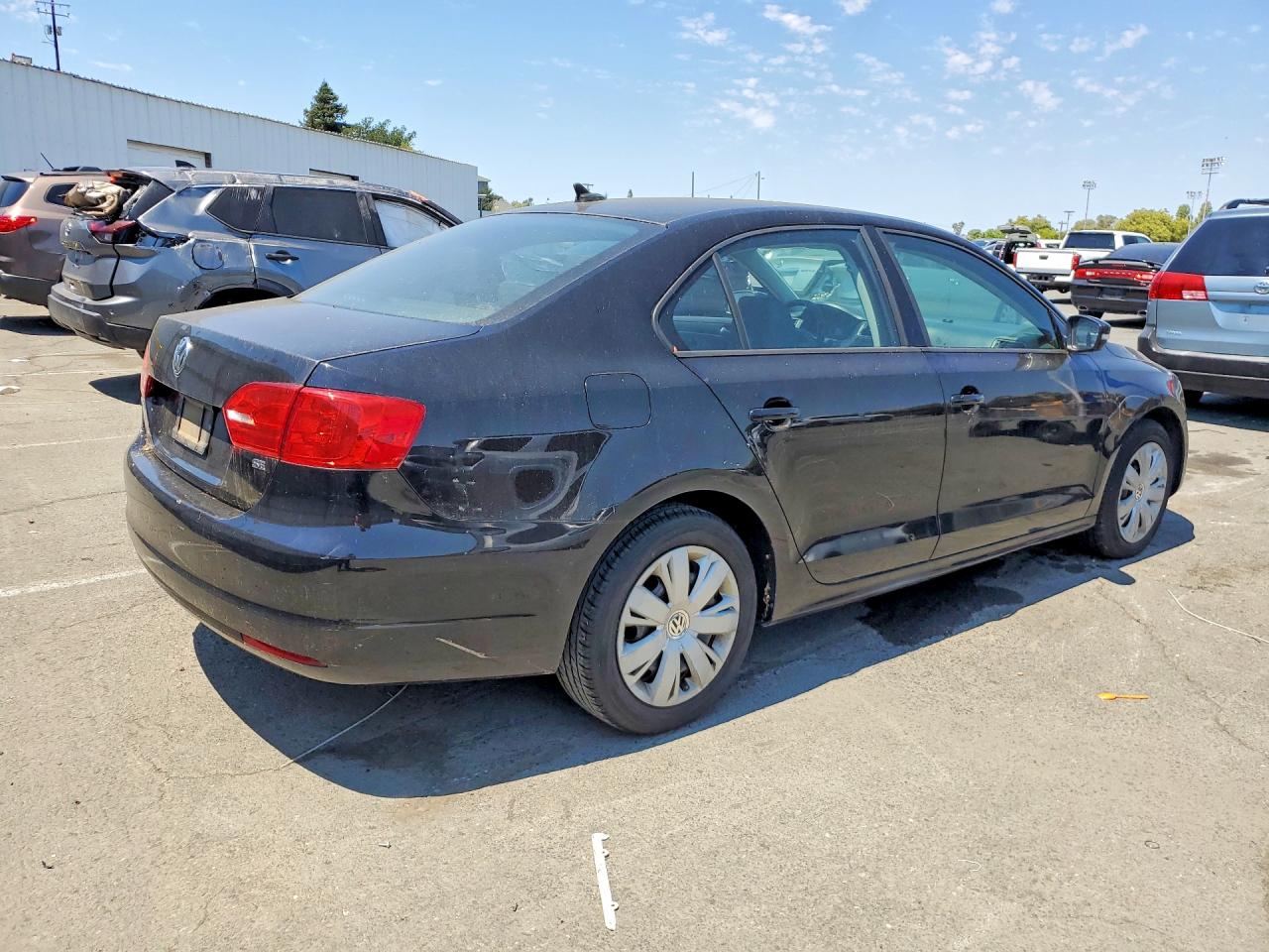 2014 Volkswagen Jetta Se Black vin: 3VWD17AJ1EM365822