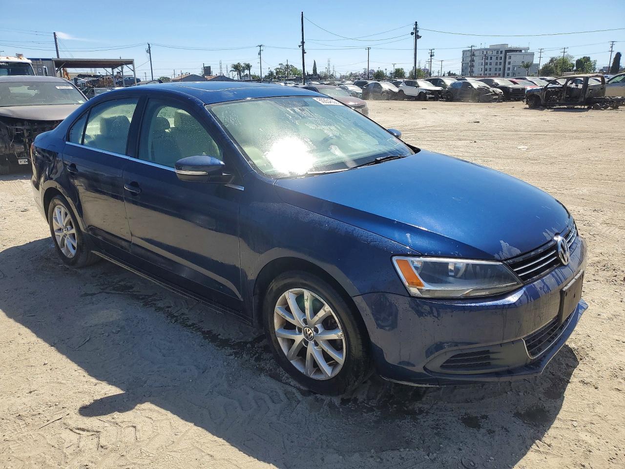 2014 Volkswagen Jetta Se Синий vin: 3VWD17AJ1EM376593