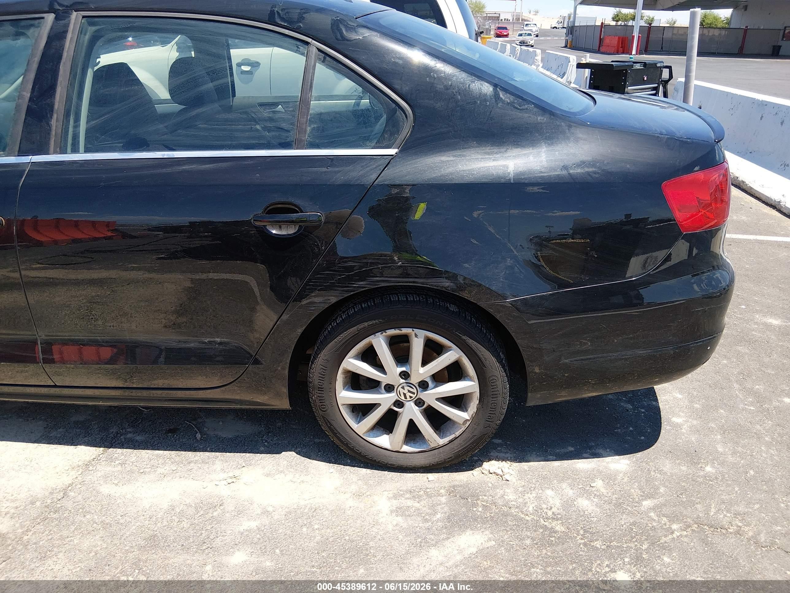 2014 Volkswagen Jetta 1.8t Se Black vin: 3VWD17AJ1EM377663