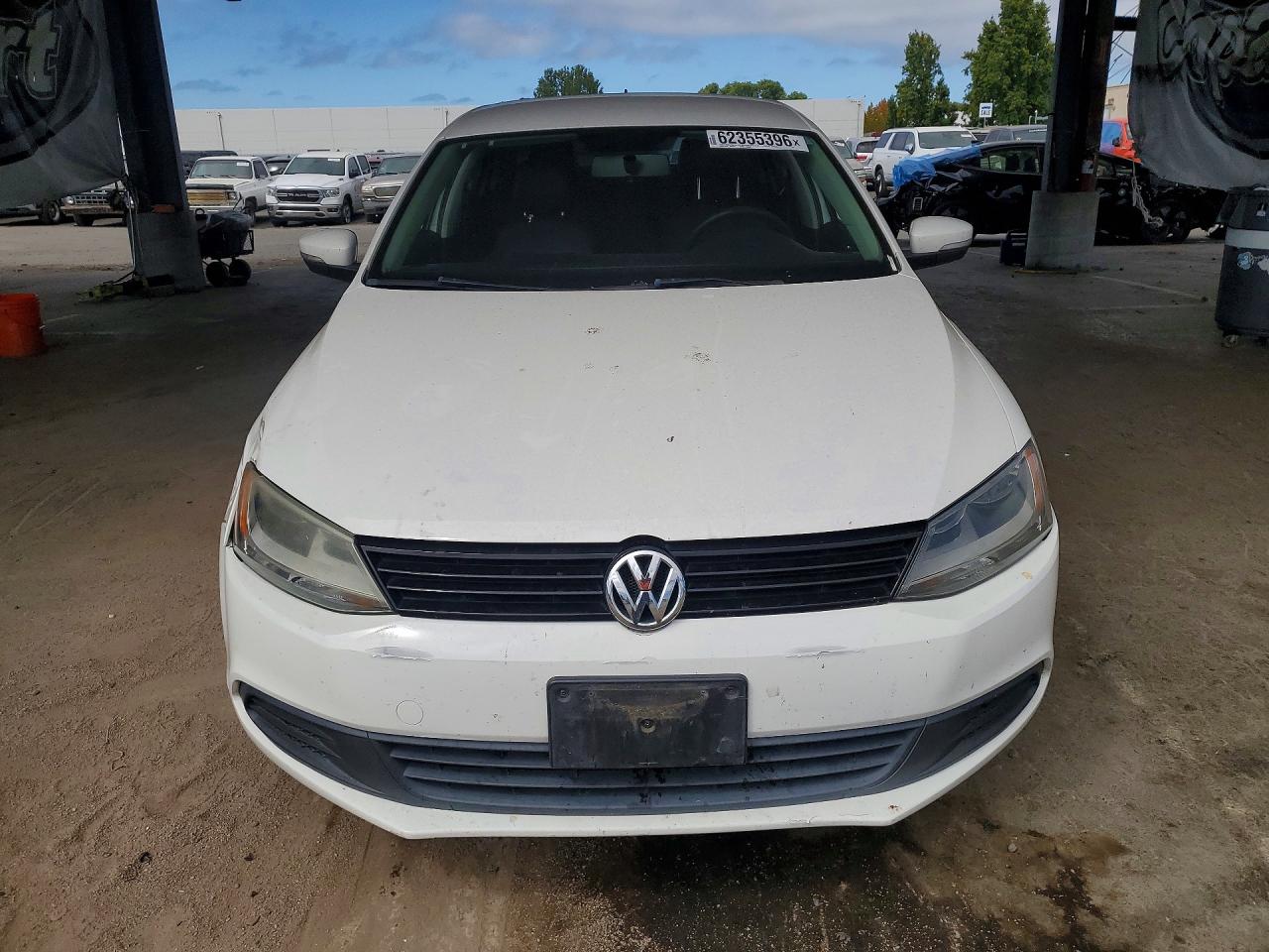 2014 Volkswagen Jetta Se White vin: 3VWD17AJ1EM382071