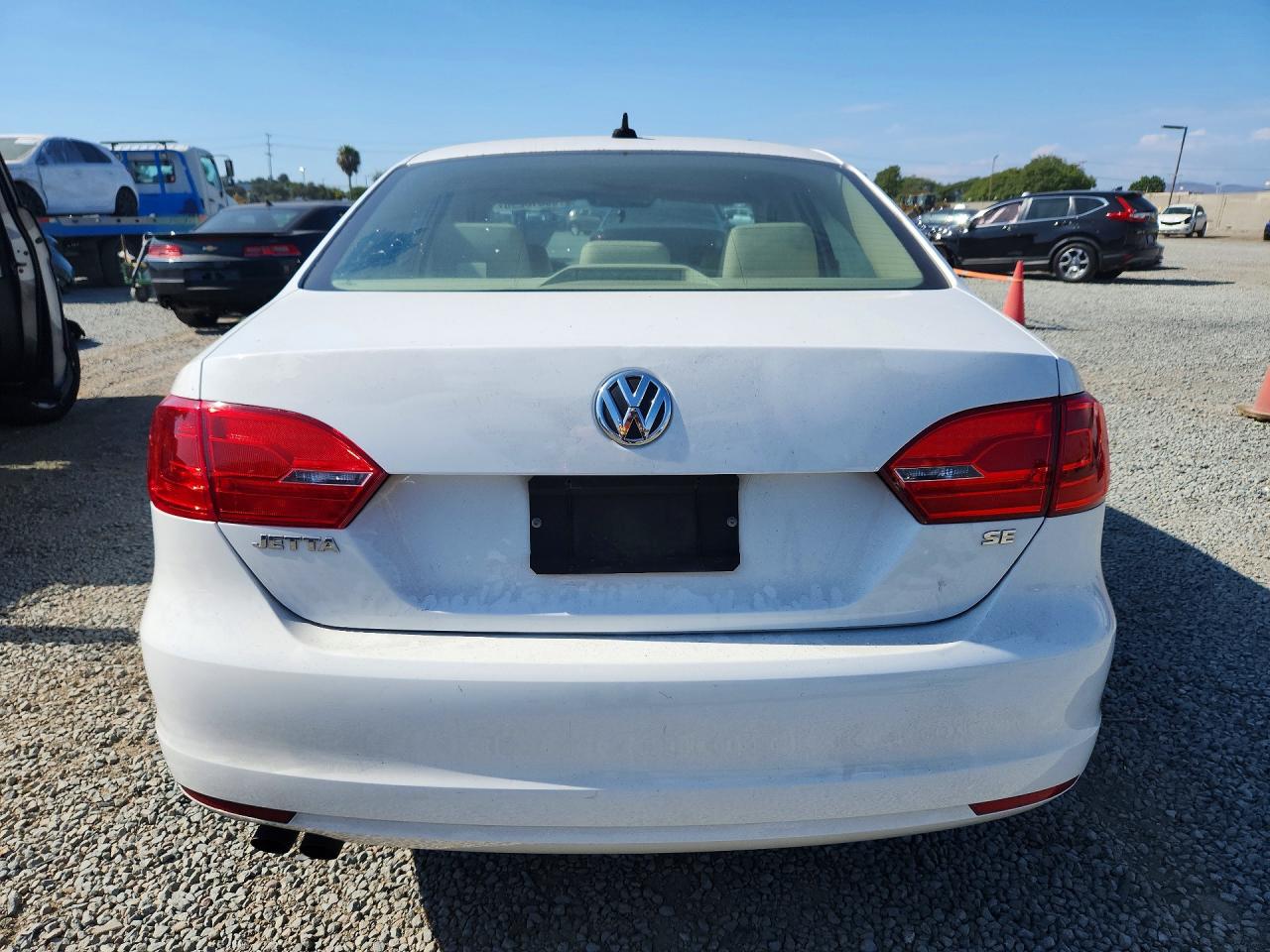 2014 Volkswagen Jetta Se White vin: 3VWD17AJ1EM382362