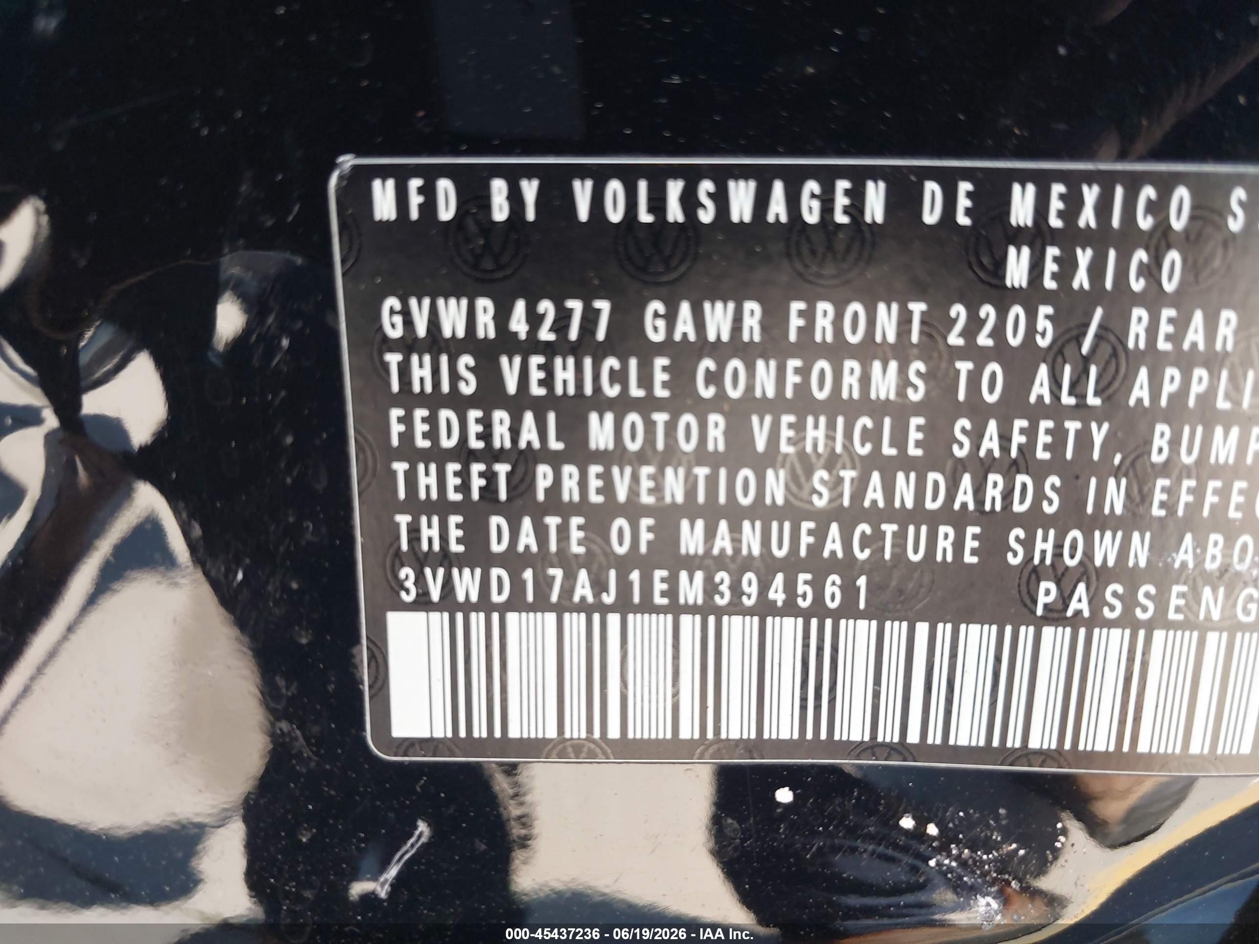 2014 Volkswagen Jetta 1.8t Se Черный vin: 3VWD17AJ1EM394561
