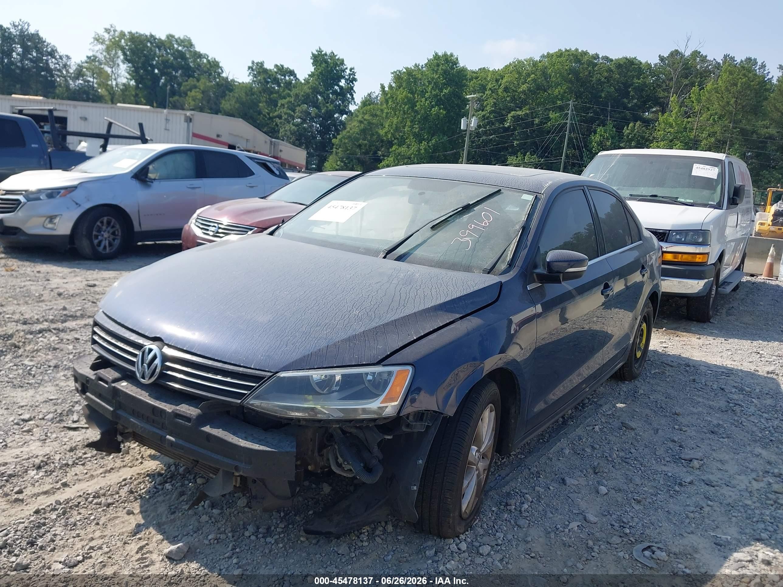 2014 Volkswagen Jetta 1.8t Se Dark Blue vin: 3VWD17AJ1EM399601