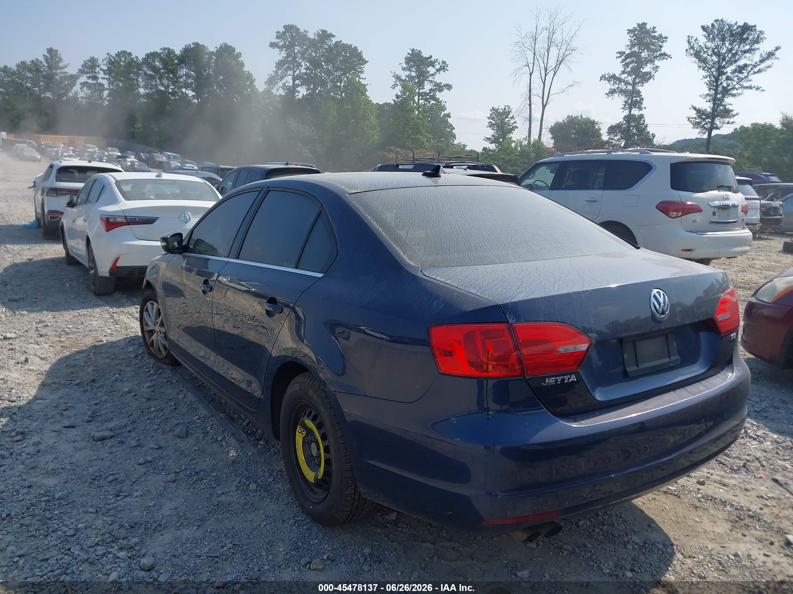 2014 Volkswagen Jetta 1.8t Se Dark Blue vin: 3VWD17AJ1EM399601