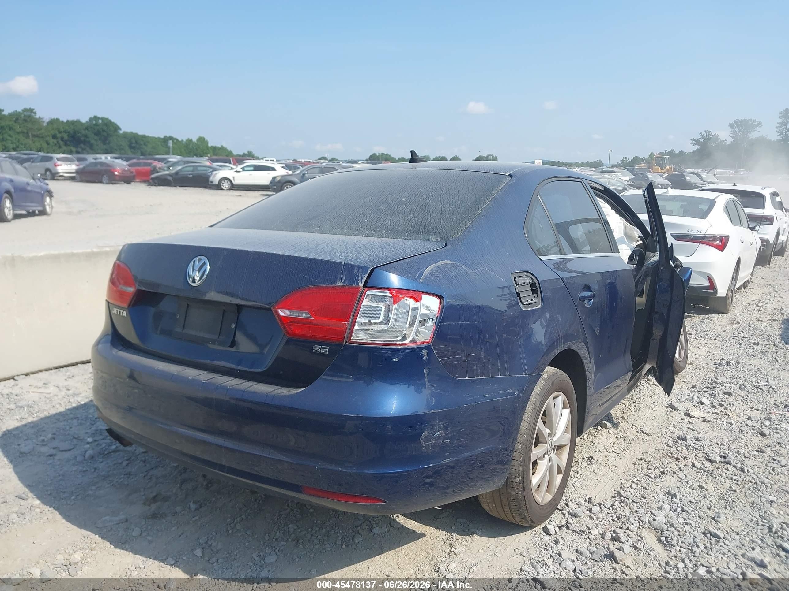 2014 Volkswagen Jetta 1.8t Se Dark Blue vin: 3VWD17AJ1EM399601