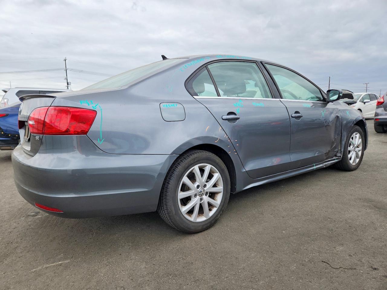2014 Volkswagen Jetta Se Gray vin: 3VWD17AJ1EM420768