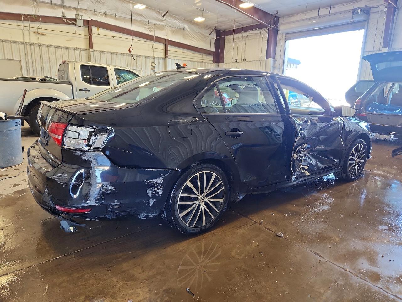 2015 Volkswagen Jetta Se Black vin: 3VWD17AJ1FM202587