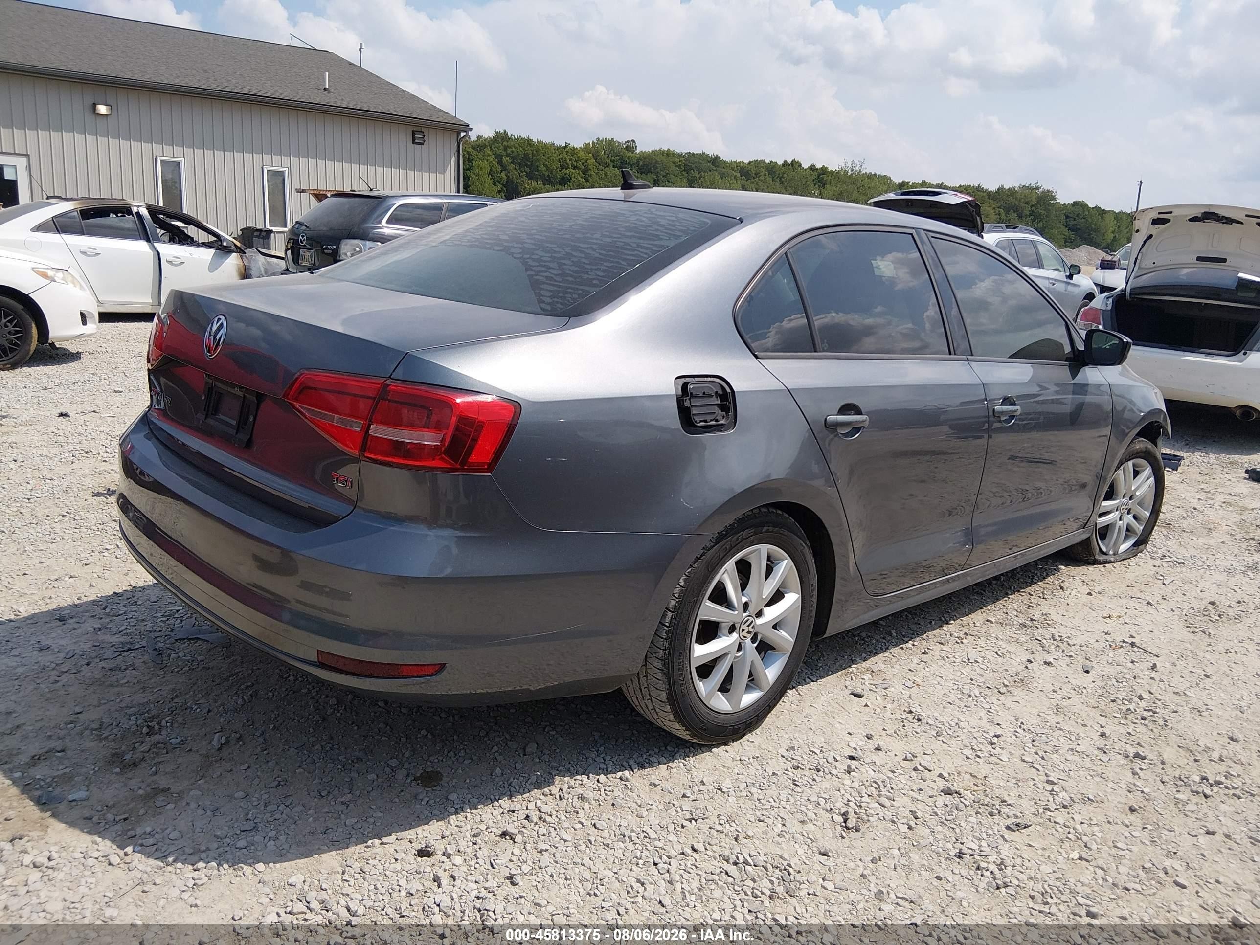 2015 Volkswagen Jetta 1.8t Se Gray vin: 3VWD17AJ1FM205473