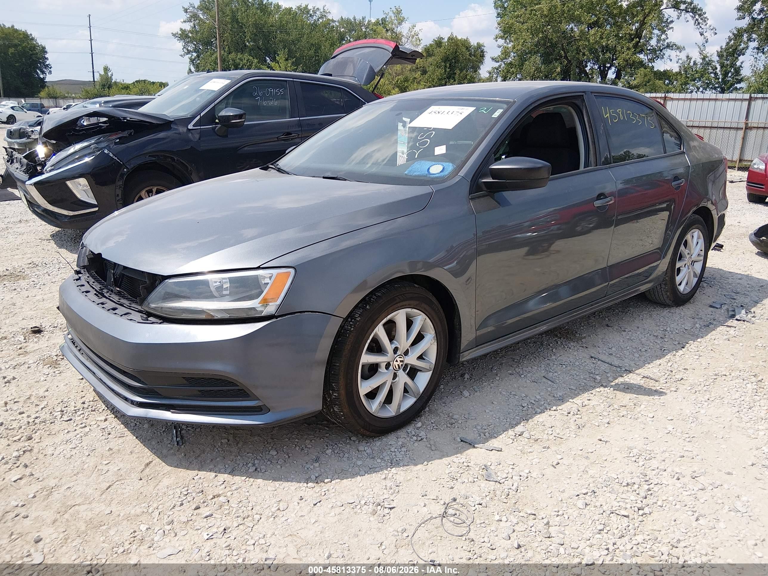 2015 Volkswagen Jetta 1.8t Se Gray vin: 3VWD17AJ1FM205473