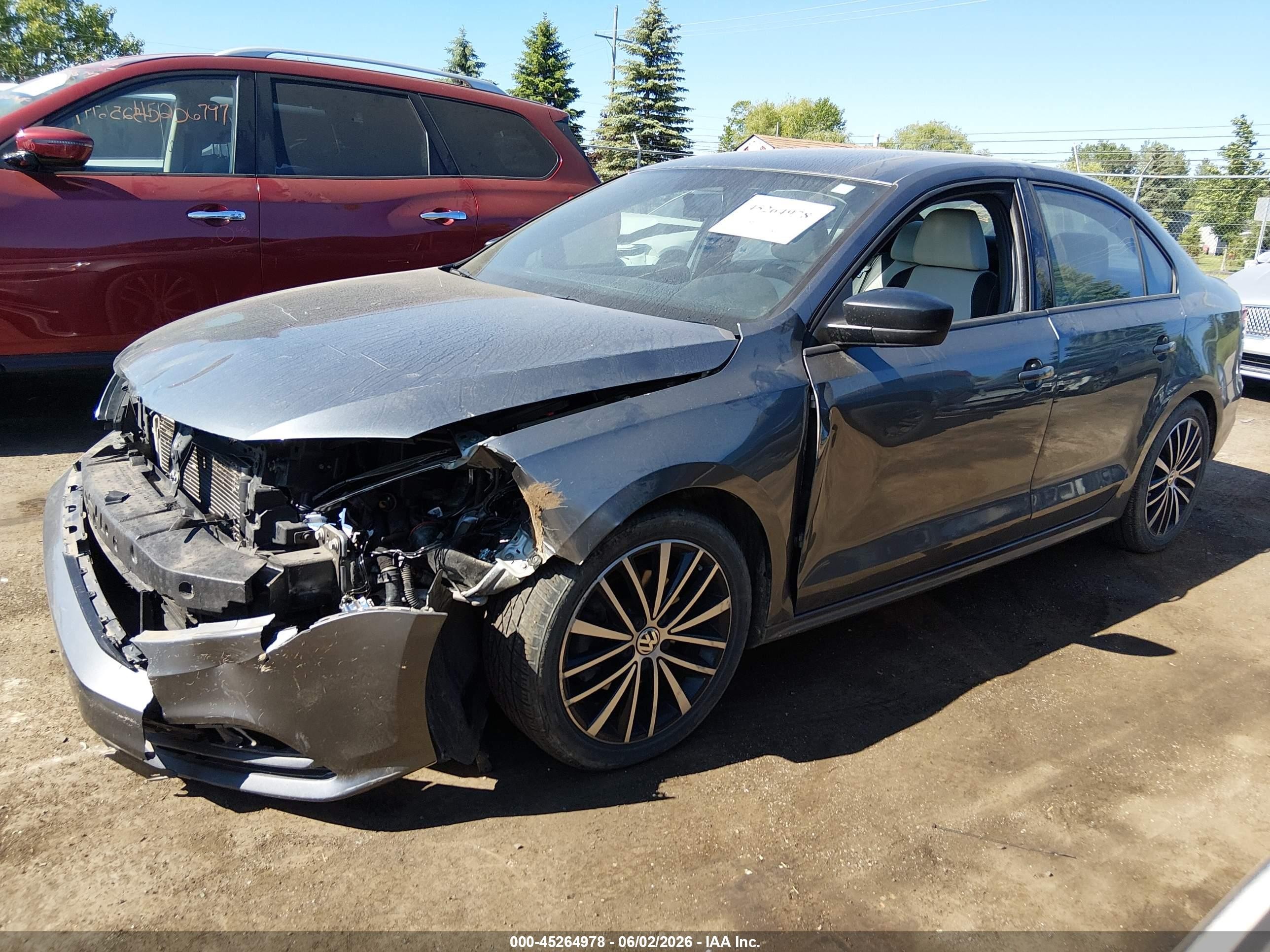 2015 Volkswagen Jetta 1.8t Sport Gray vin: 3VWD17AJ1FM211533