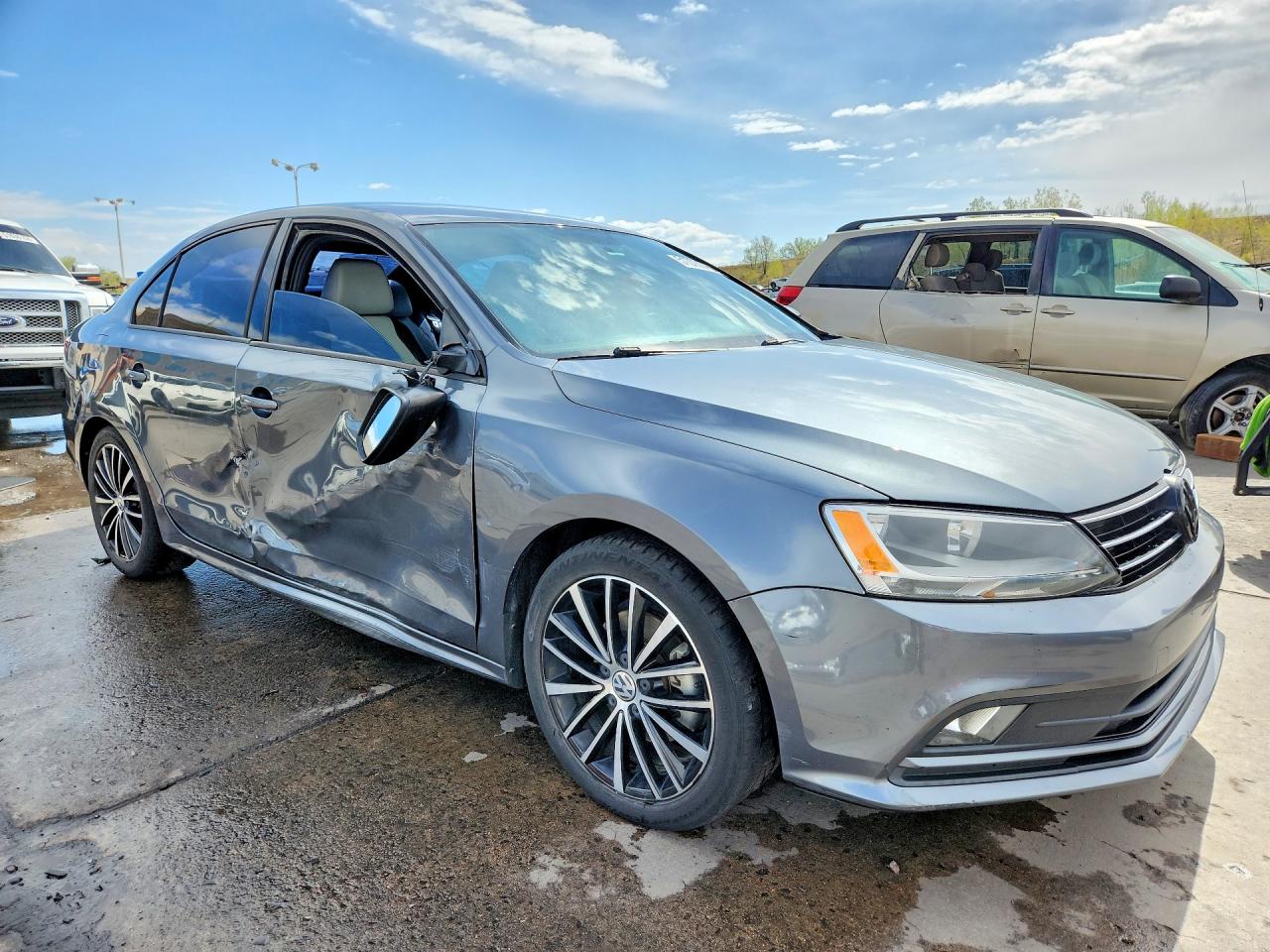 2015 Volkswagen Jetta Se Silver vin: 3VWD17AJ1FM220829