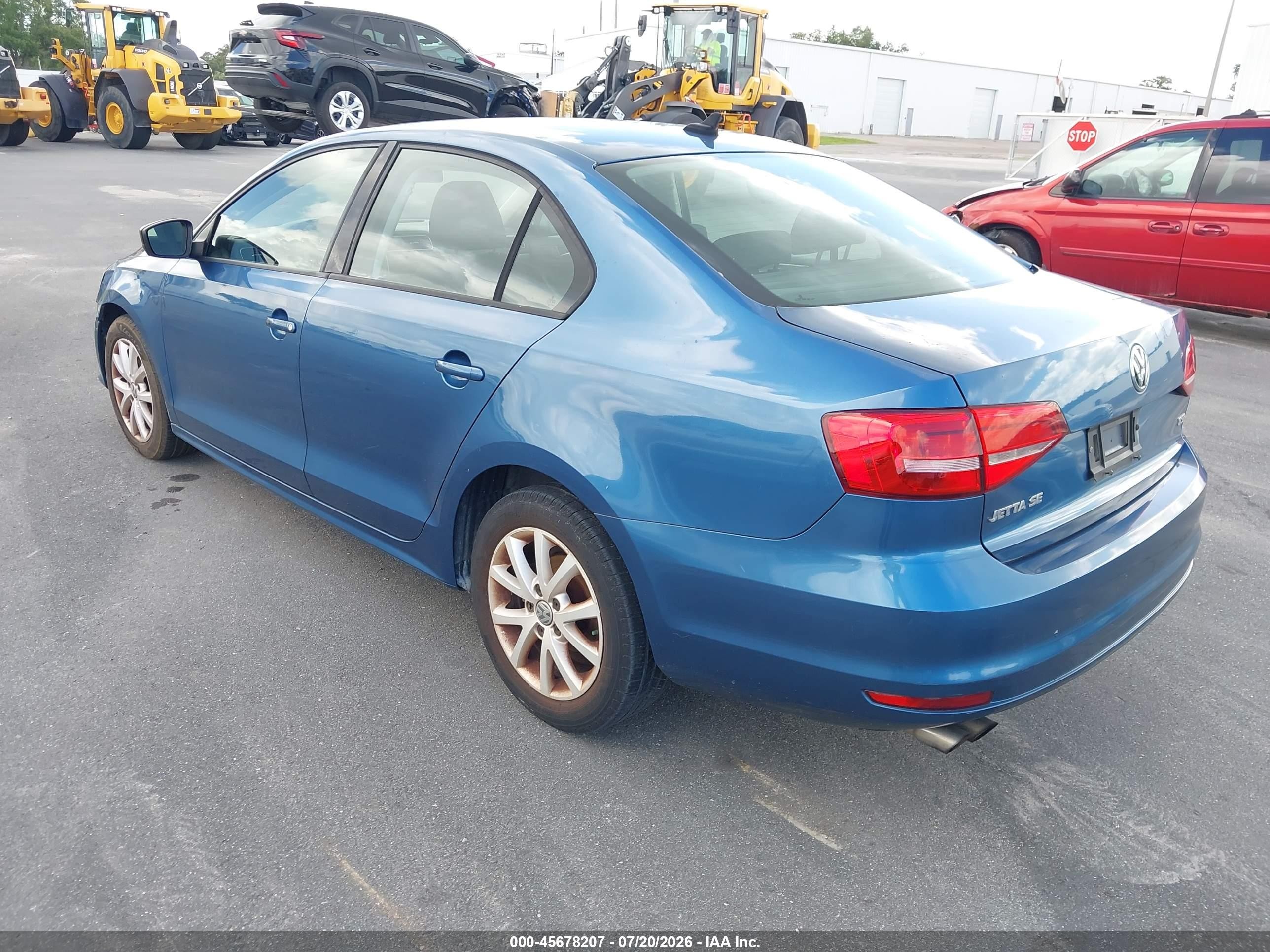 2015 Volkswagen Jetta 1.8t Se Синий vin: 3VWD17AJ1FM239834