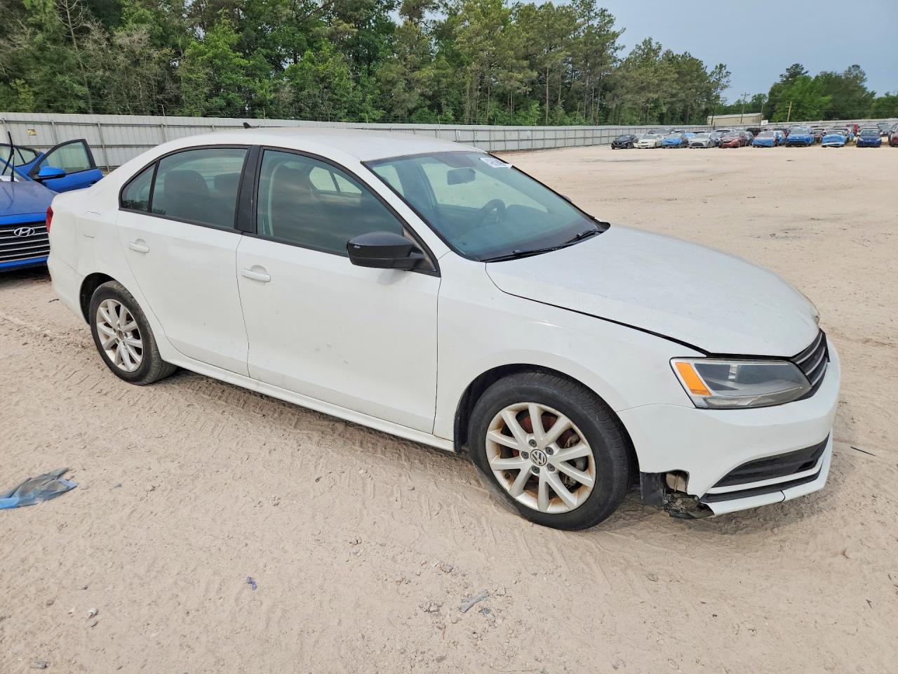 2015 Volkswagen Jetta Se White vin: 3VWD17AJ1FM250347
