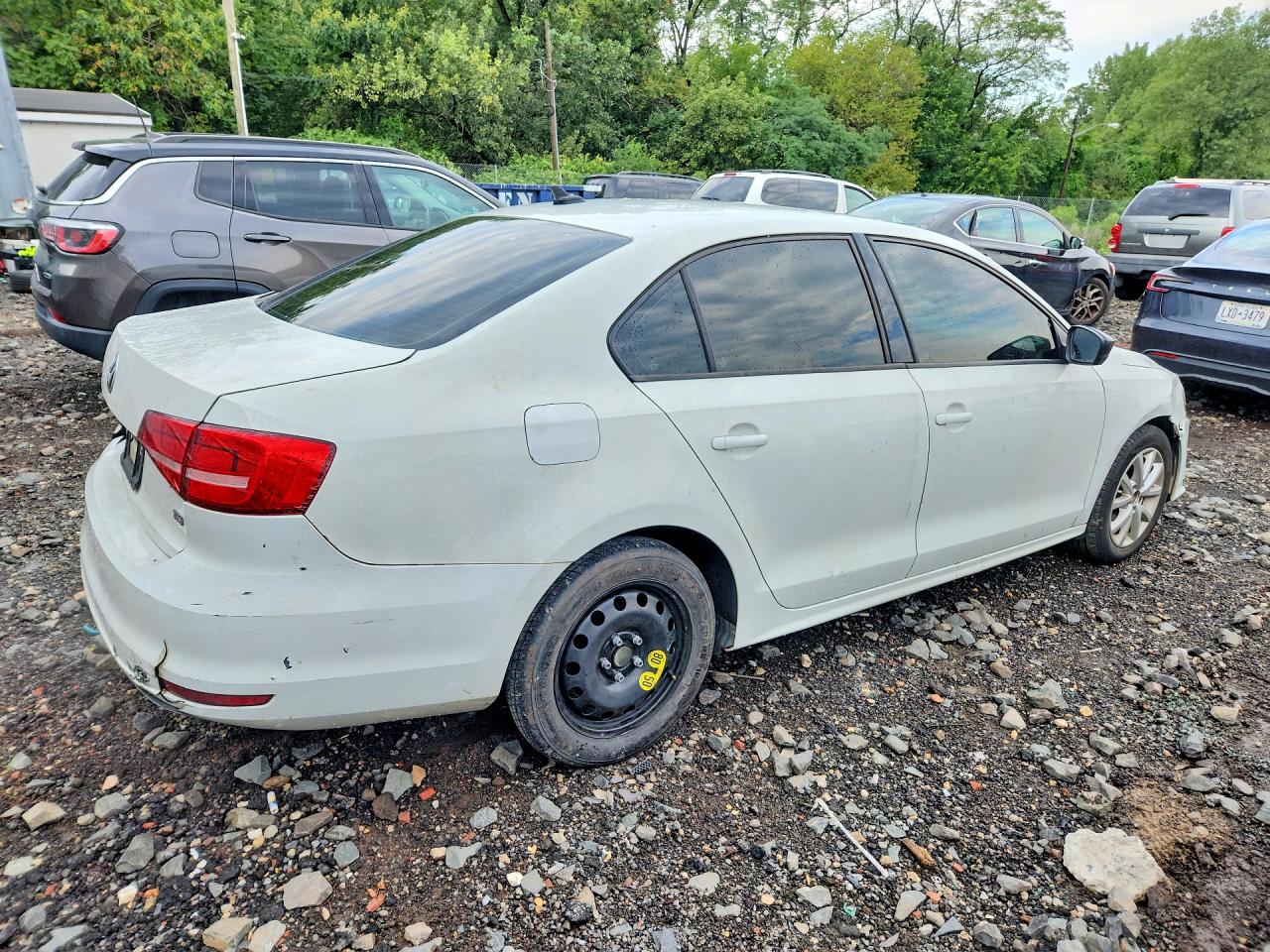2015 Volkswagen Jetta Se White vin: 3VWD17AJ1FM257573
