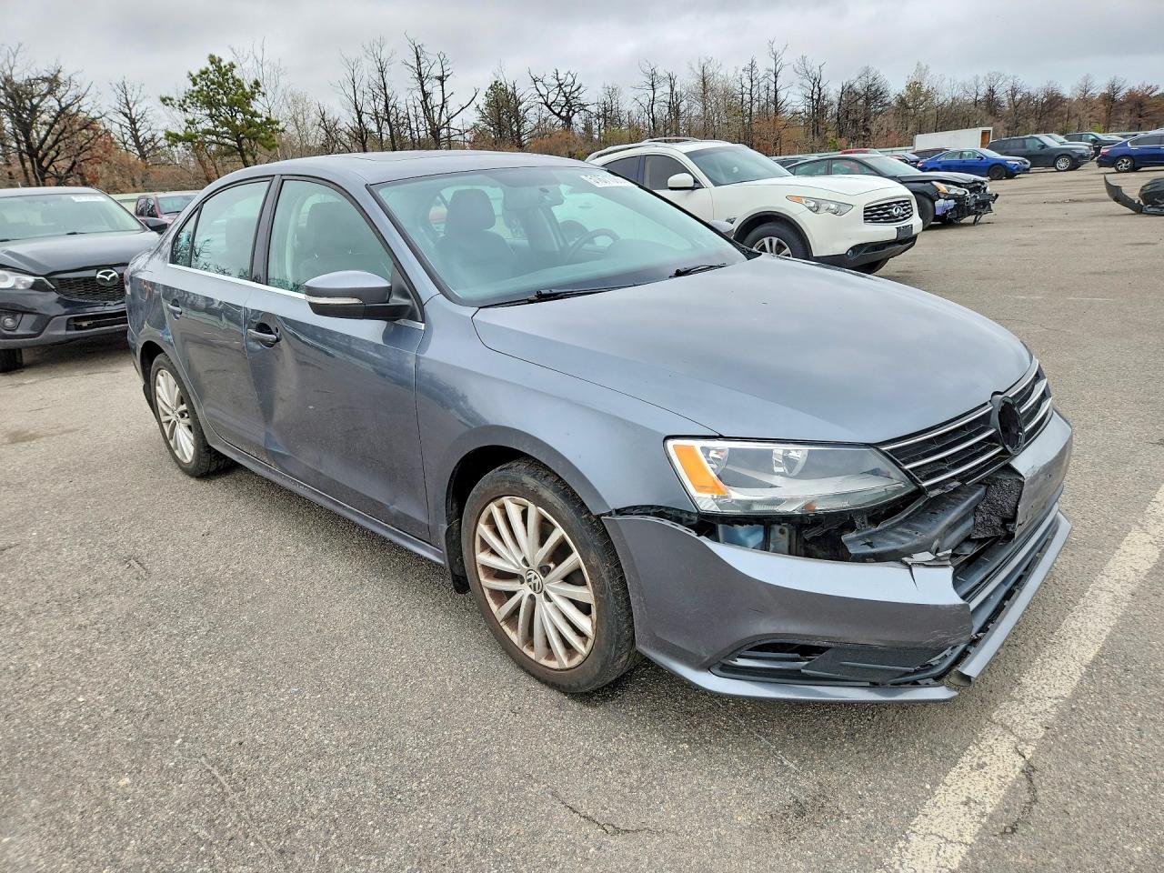 2015 Volkswagen Jetta Se Gray vin: 3VWD17AJ1FM301748