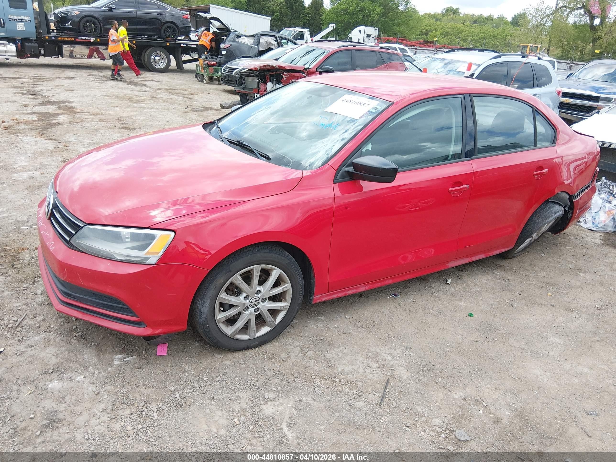 2015 Volkswagen Jetta 1.8t Se Red vin: 3VWD17AJ1FM309378