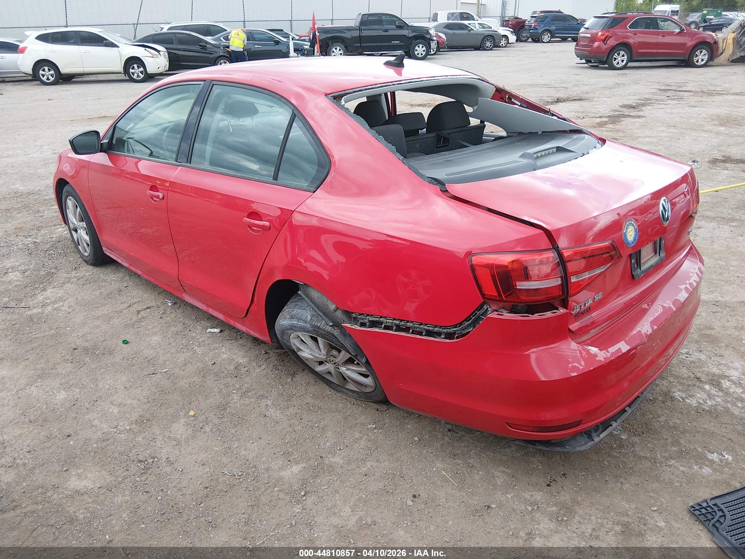 2015 Volkswagen Jetta 1.8t Se Red vin: 3VWD17AJ1FM309378
