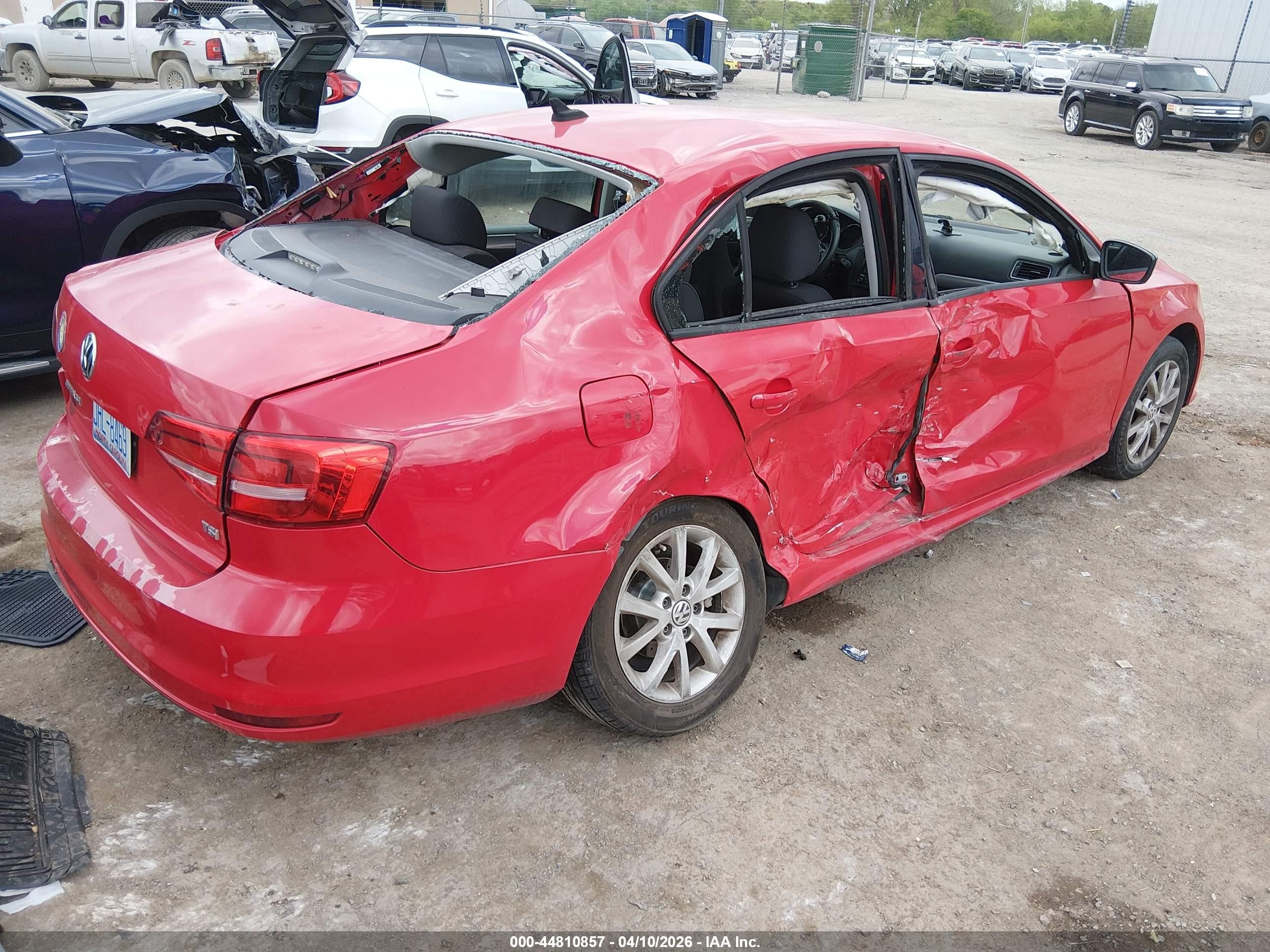 2015 Volkswagen Jetta 1.8t Se Red vin: 3VWD17AJ1FM309378