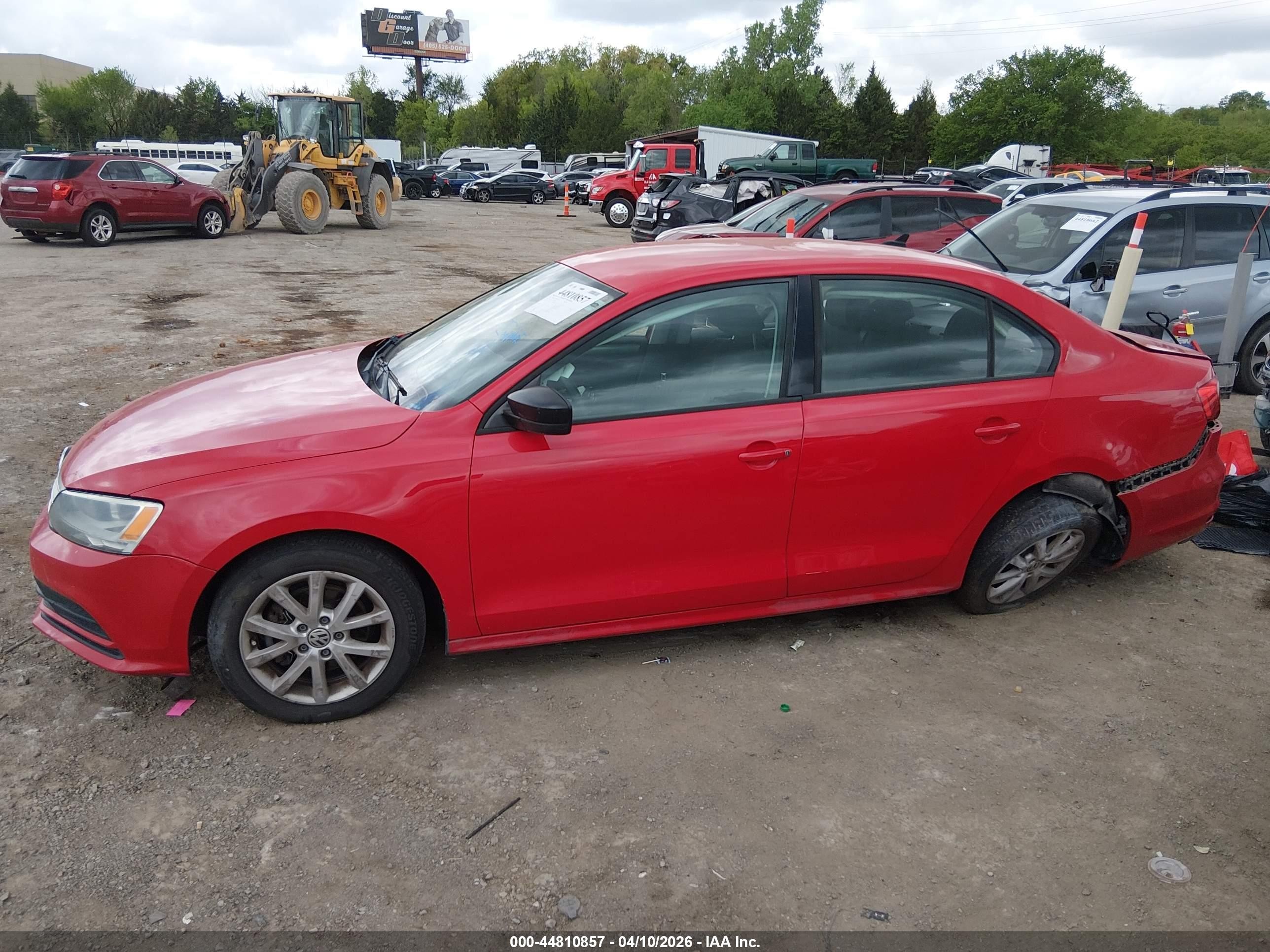 2015 Volkswagen Jetta 1.8t Se Red vin: 3VWD17AJ1FM309378