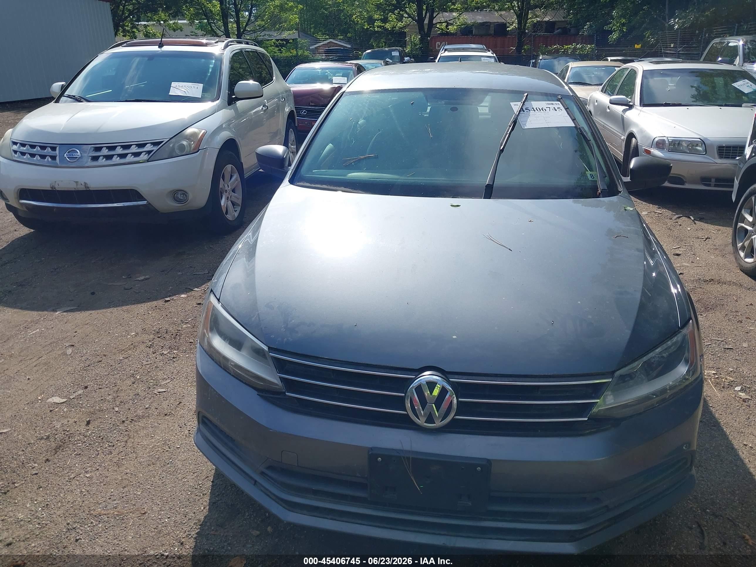 2015 Volkswagen Jetta 1.8t Se Gray vin: 3VWD17AJ1FM313740