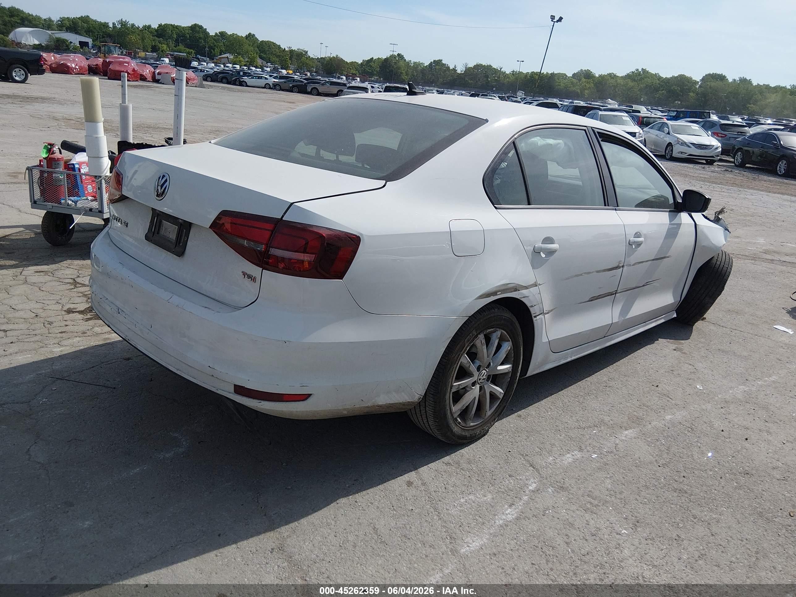 2015 Volkswagen Jetta 1.8t Se White vin: 3VWD17AJ1FM316864