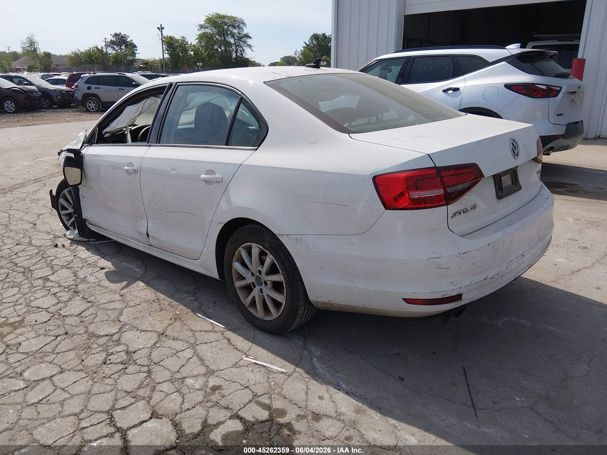 2015 Volkswagen Jetta 1.8t Se White vin: 3VWD17AJ1FM316864