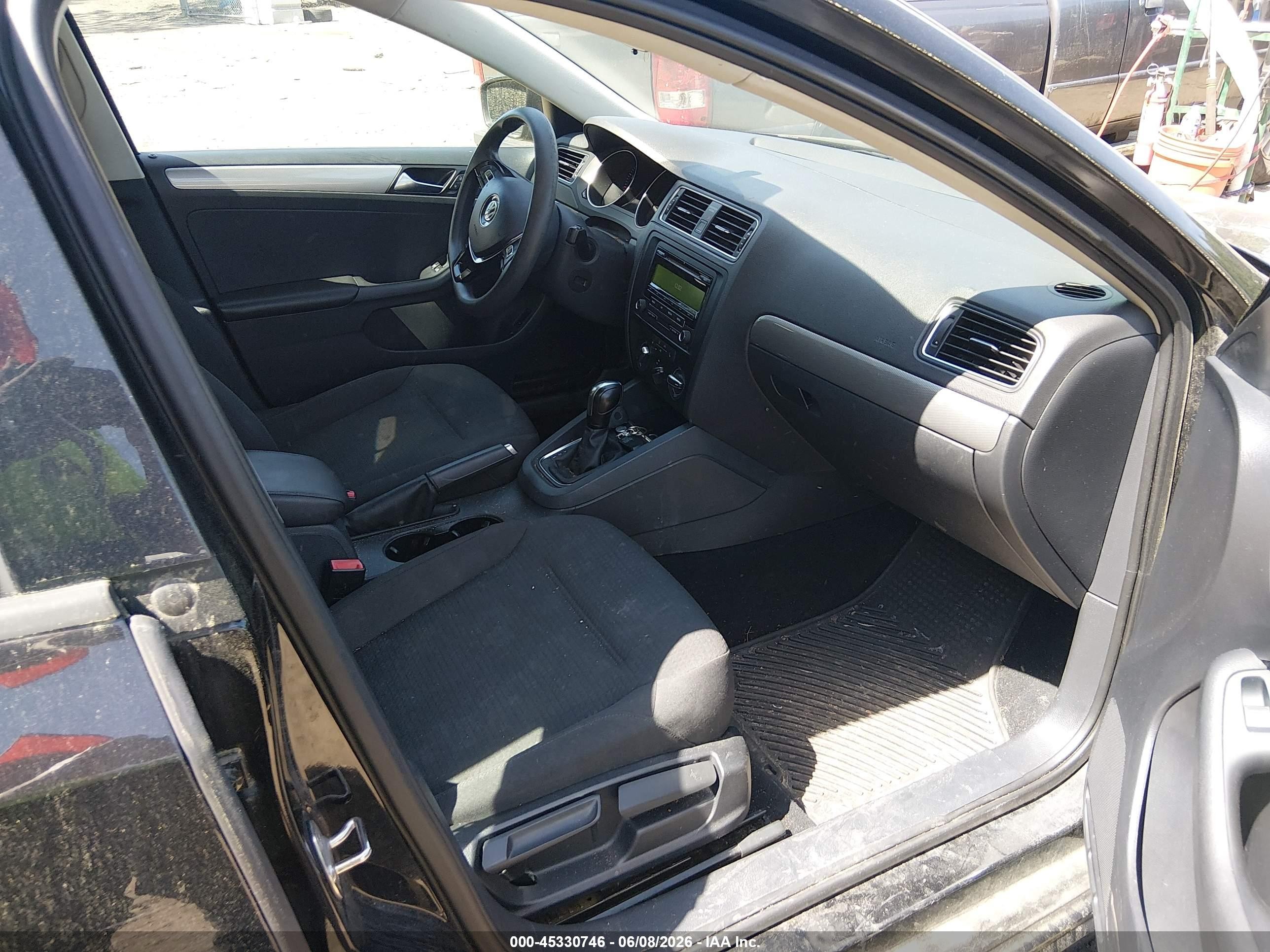 2015 Volkswagen Jetta 1.8t Se Black vin: 3VWD17AJ1FM320011