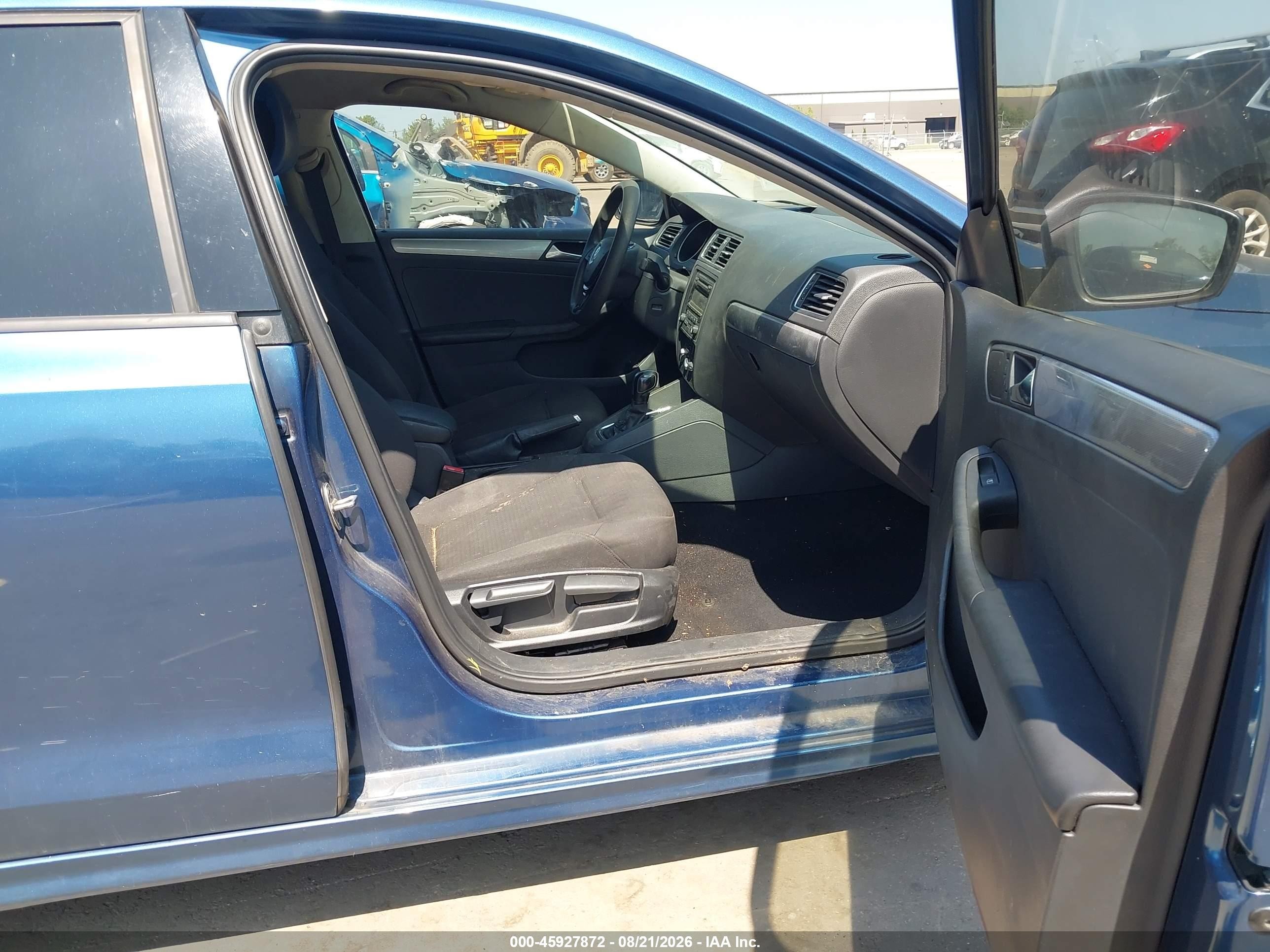 2015 Volkswagen Jetta 1.8t Se Blue vin: 3VWD17AJ1FM332045