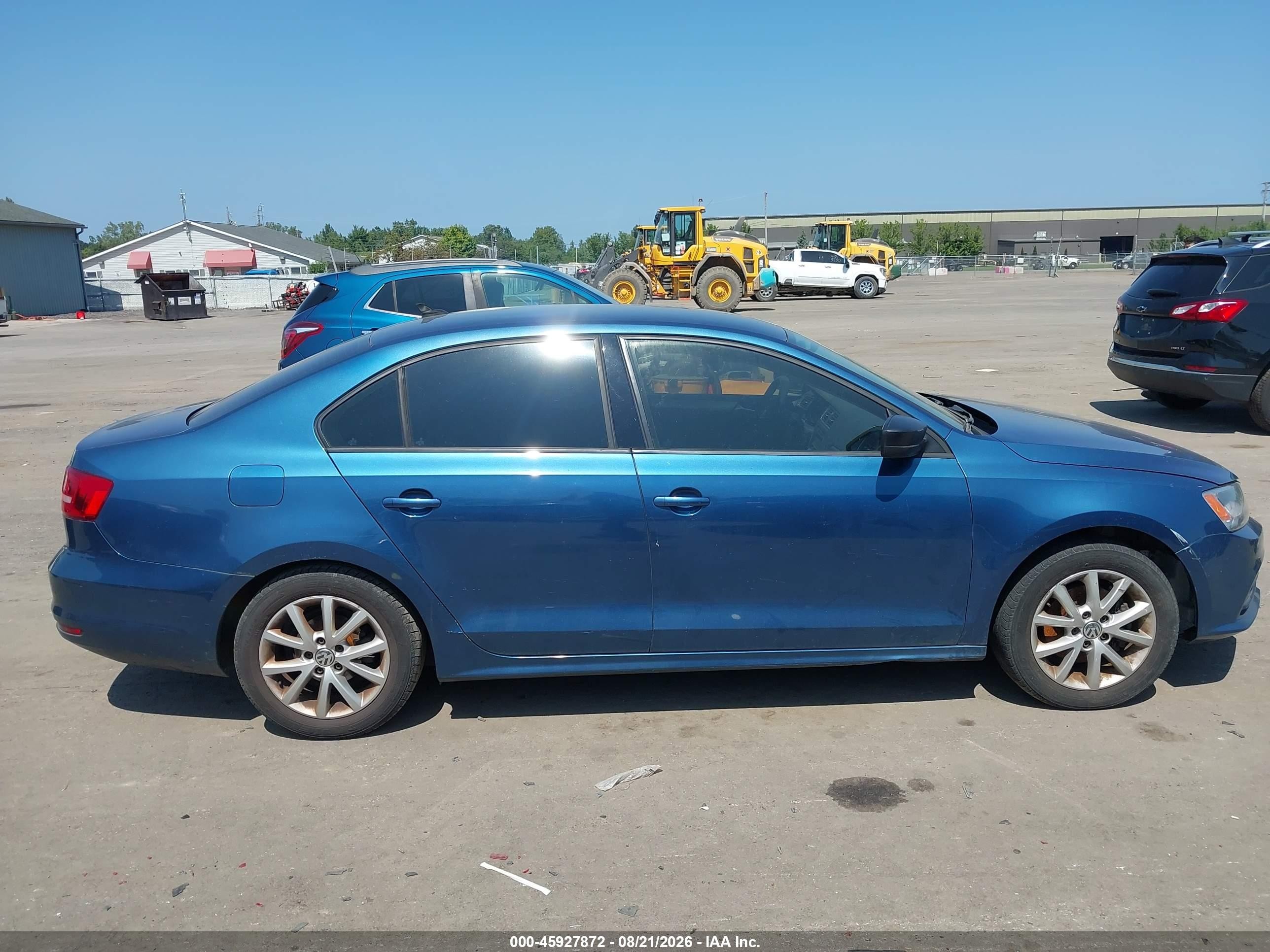 2015 Volkswagen Jetta 1.8t Se Blue vin: 3VWD17AJ1FM332045