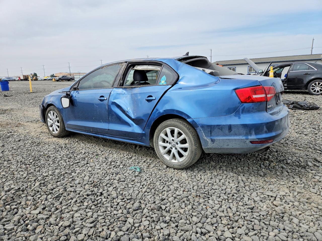 2015 Volkswagen Jetta Se Blue vin: 3VWD17AJ1FM332532