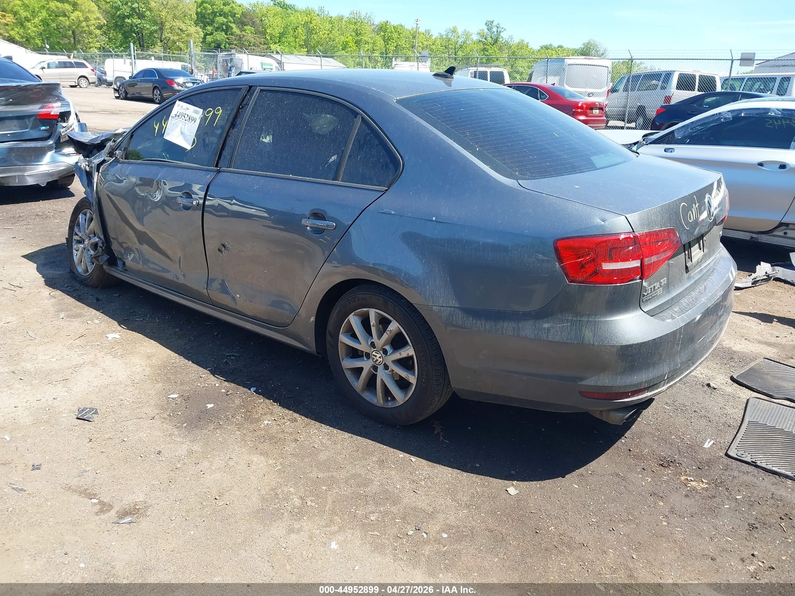 2015 Volkswagen Jetta 1.8t Se Silver vin: 3VWD17AJ1FM333146