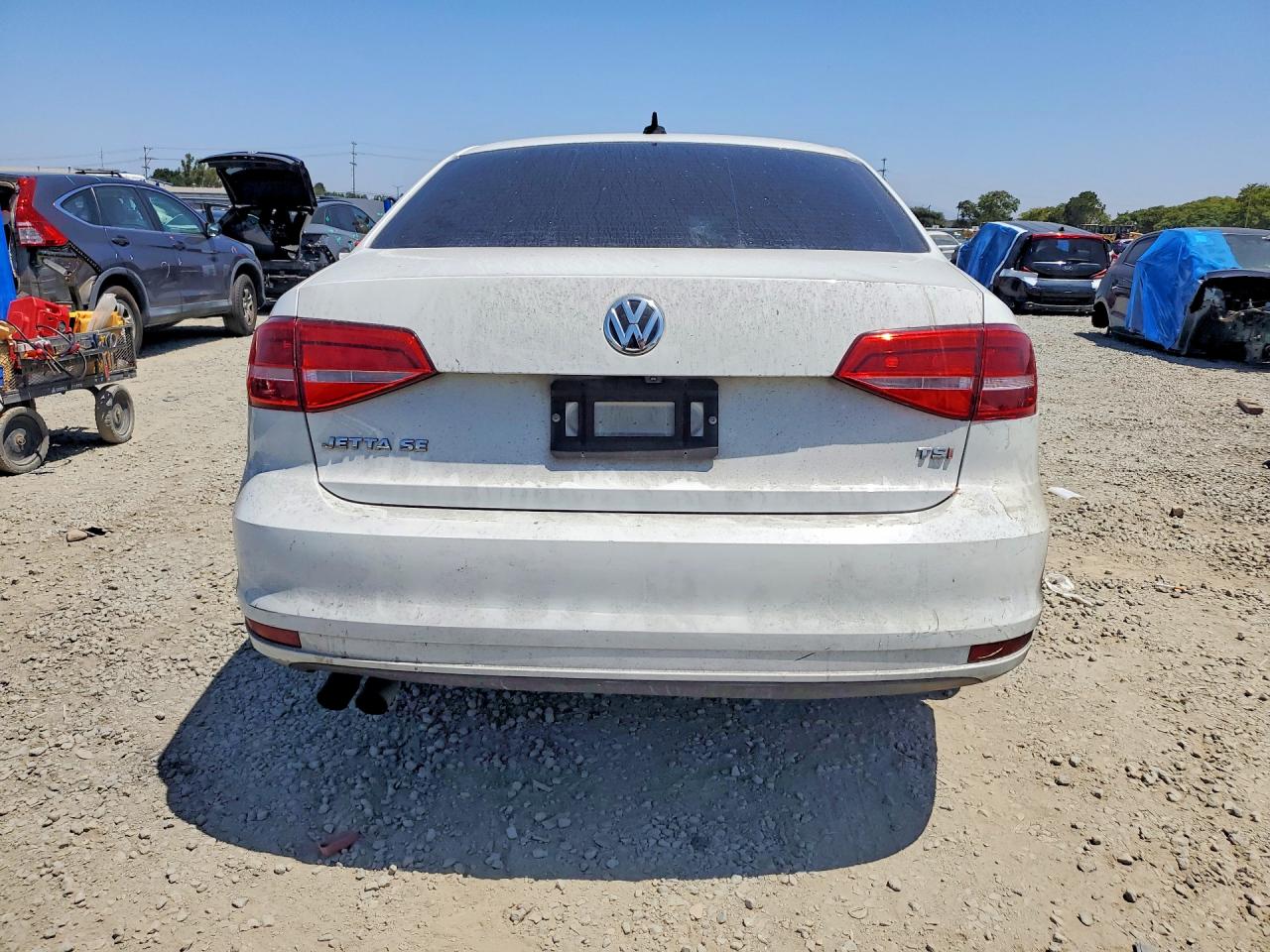 2015 Volkswagen Jetta Se White vin: 3VWD17AJ1FM334734