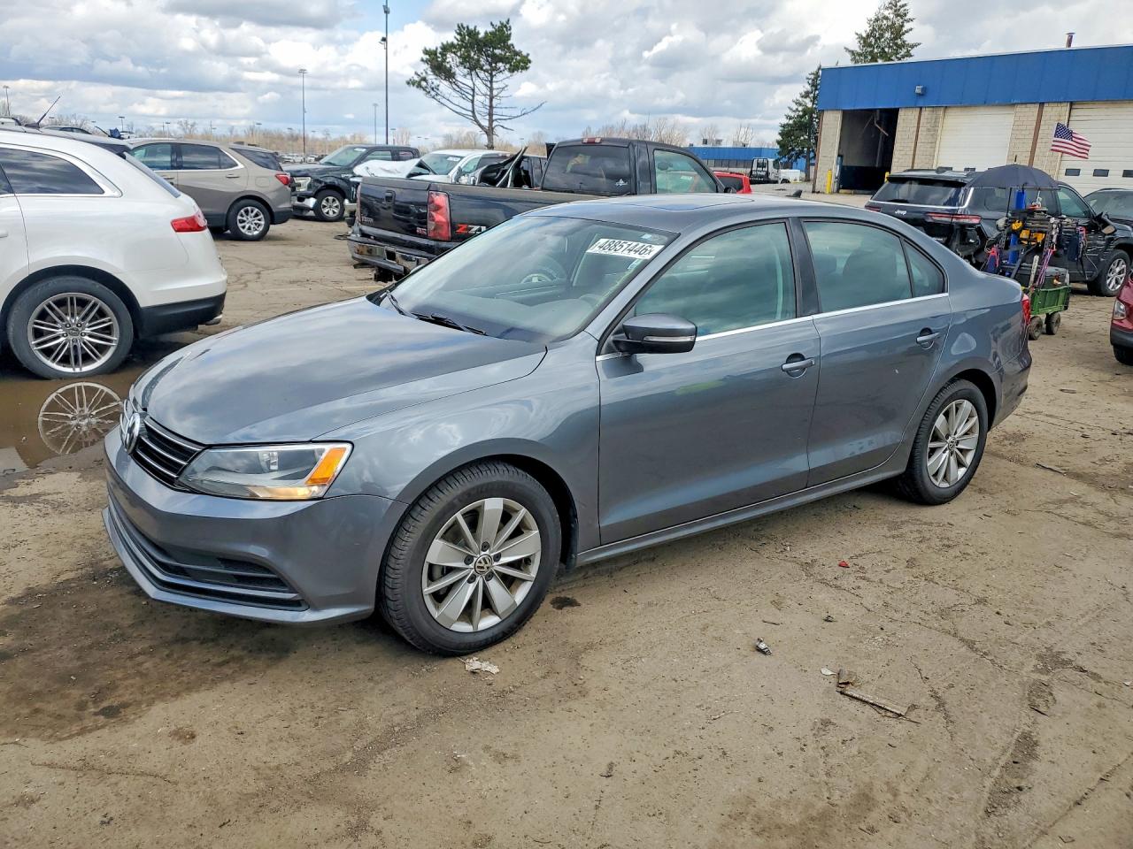 2015 Volkswagen Jetta Se Gray vin: 3VWD17AJ1FM423980