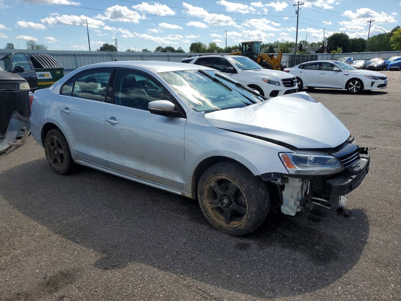 2014 Volkswagen Jetta Se Silver vin: 3VWD17AJ2EM223429