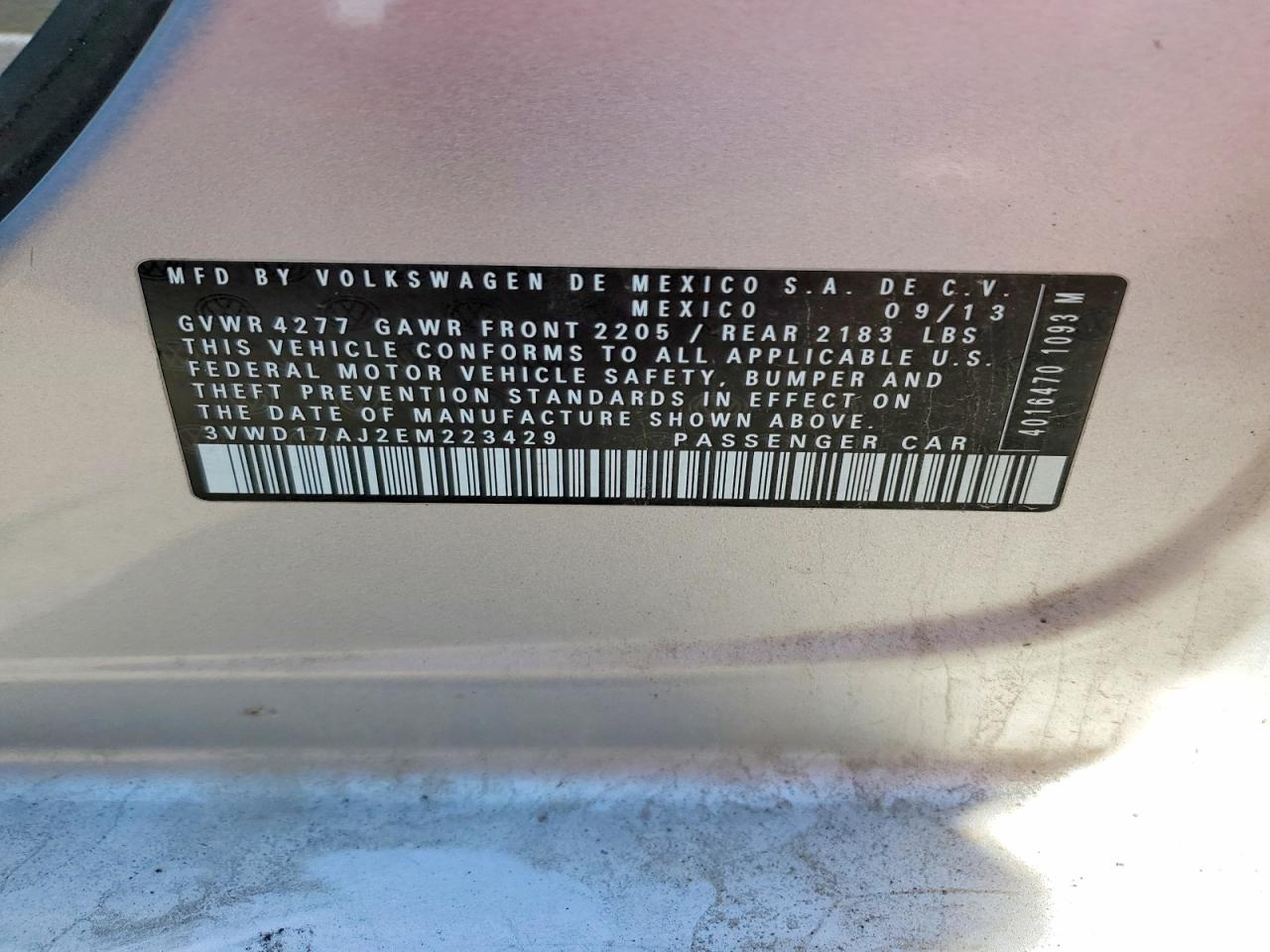 2014 Volkswagen Jetta Se Silver vin: 3VWD17AJ2EM223429