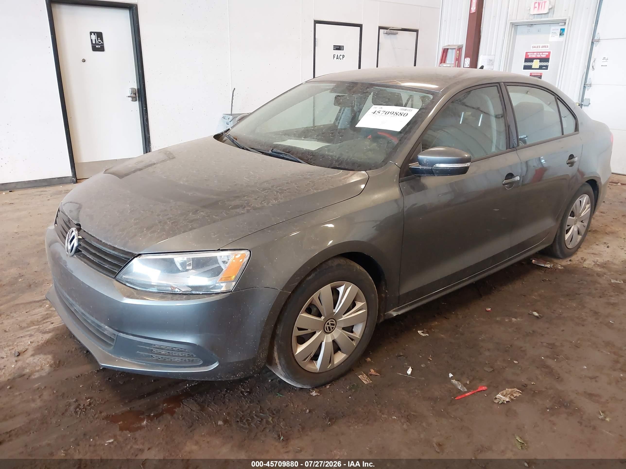 2014 Volkswagen Jetta 1.8t Se Gray vin: 3VWD17AJ2EM238979