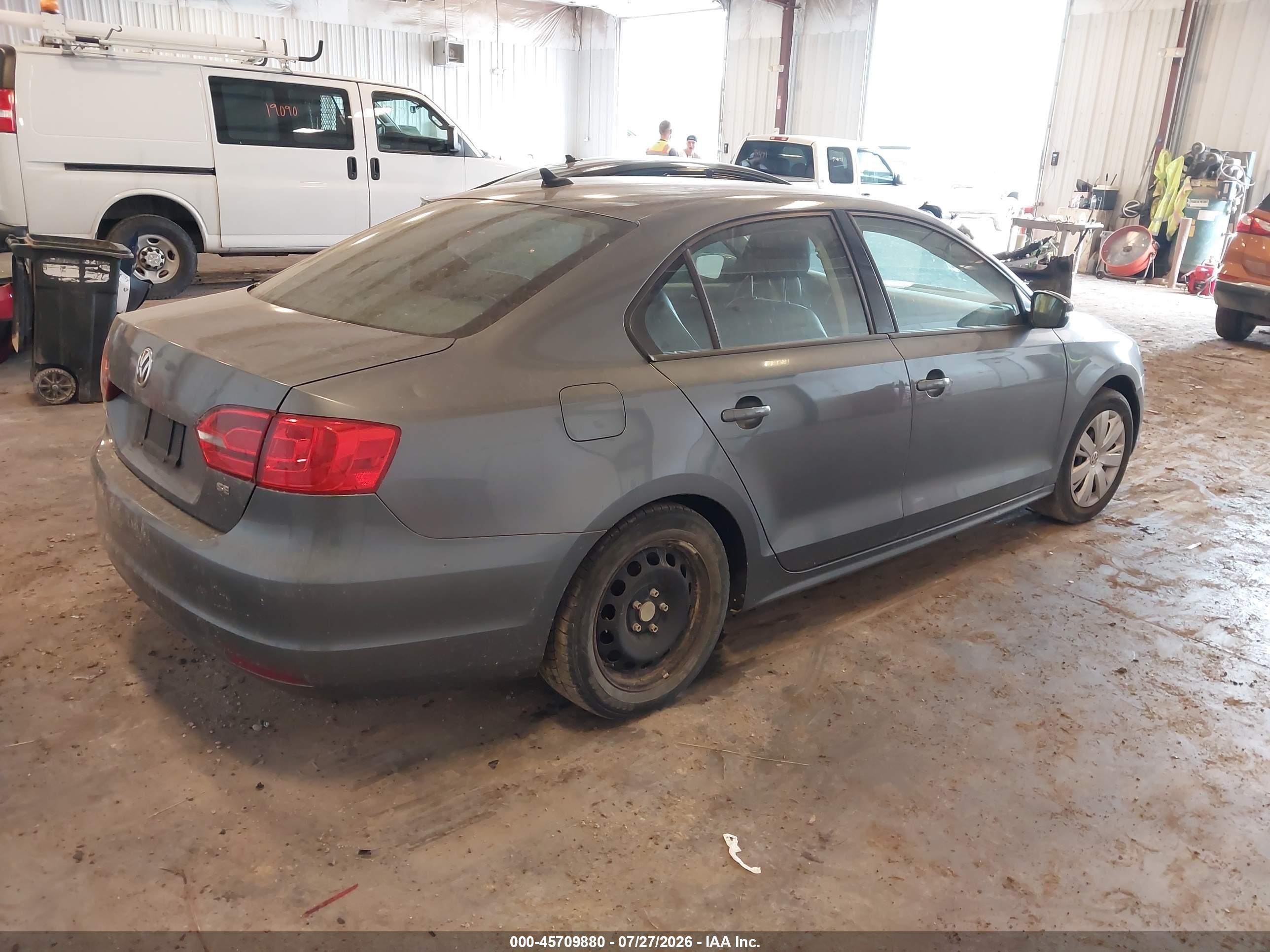 2014 Volkswagen Jetta 1.8t Se Gray vin: 3VWD17AJ2EM238979