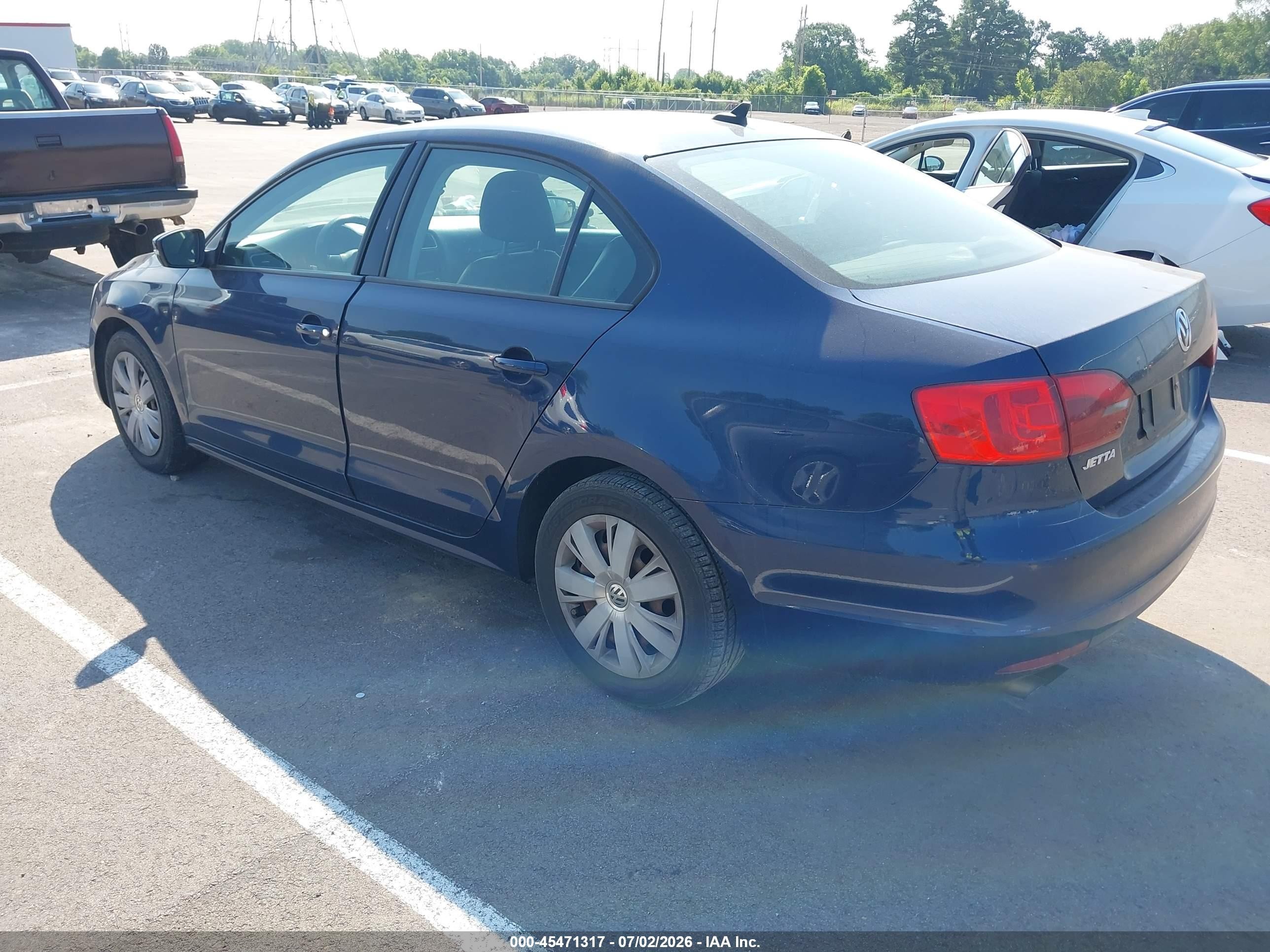 2014 Volkswagen Jetta 1.8t Se Синий vin: 3VWD17AJ2EM263767