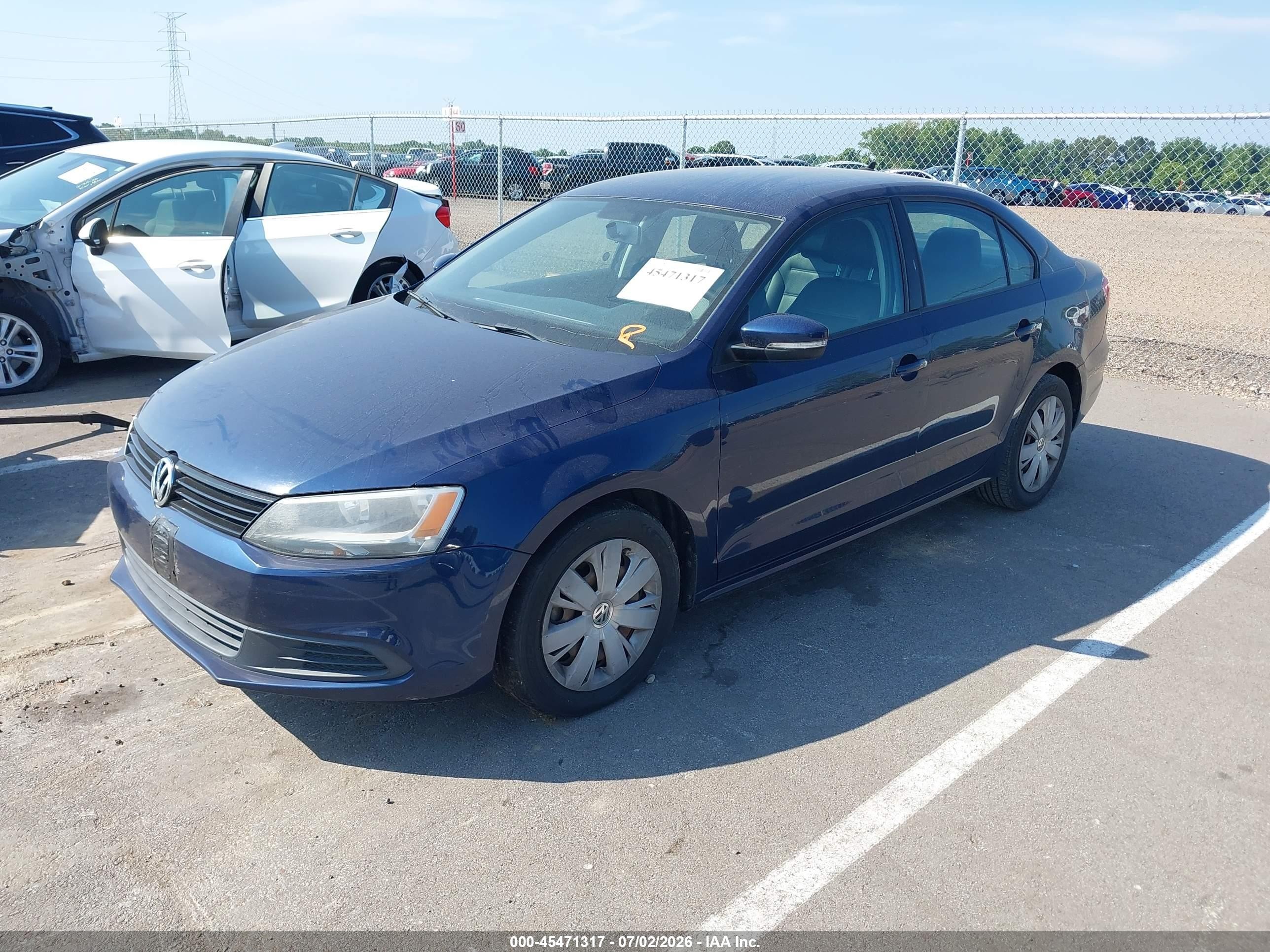2014 Volkswagen Jetta 1.8t Se Синий vin: 3VWD17AJ2EM263767