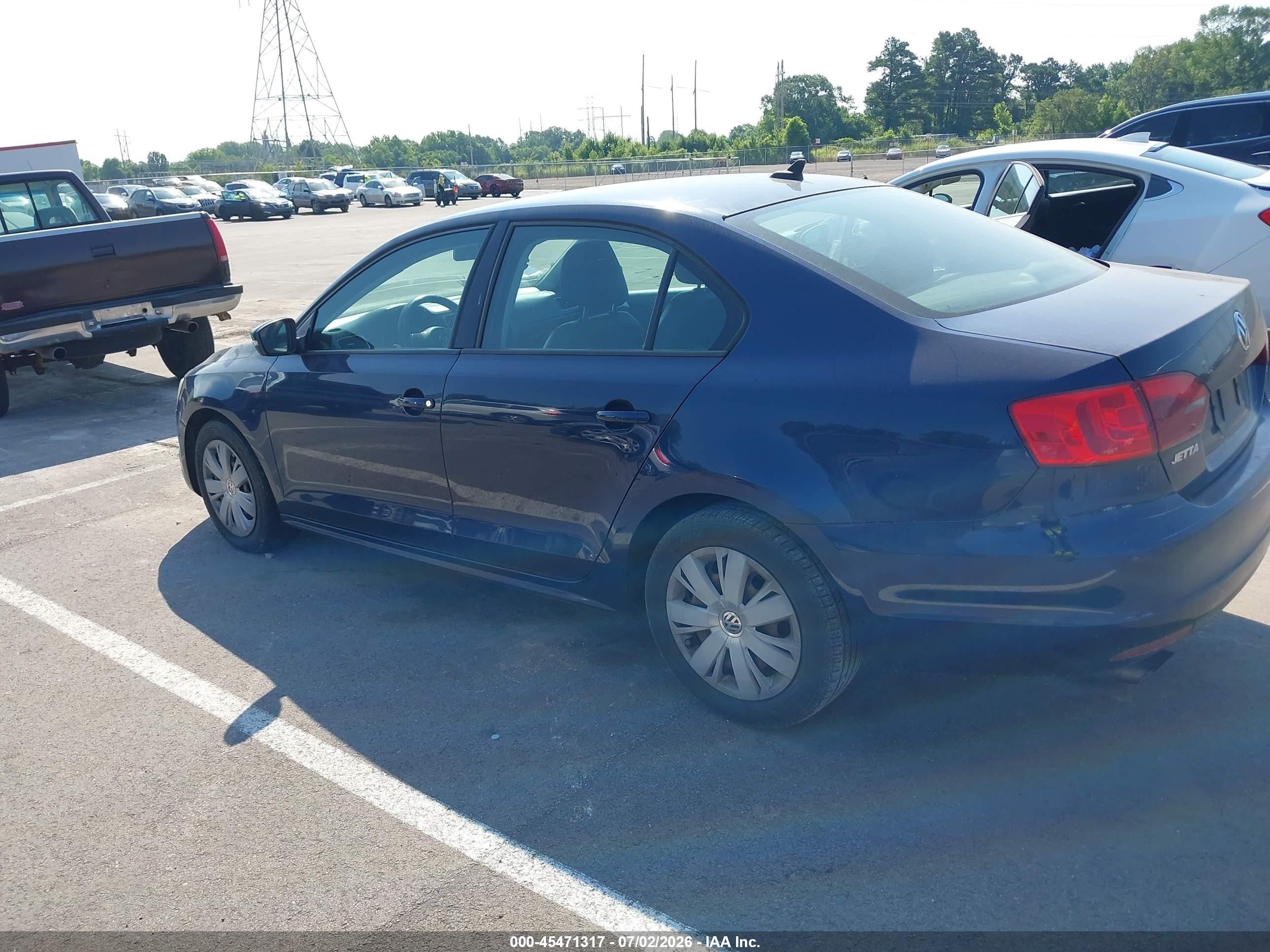2014 Volkswagen Jetta 1.8t Se Синий vin: 3VWD17AJ2EM263767